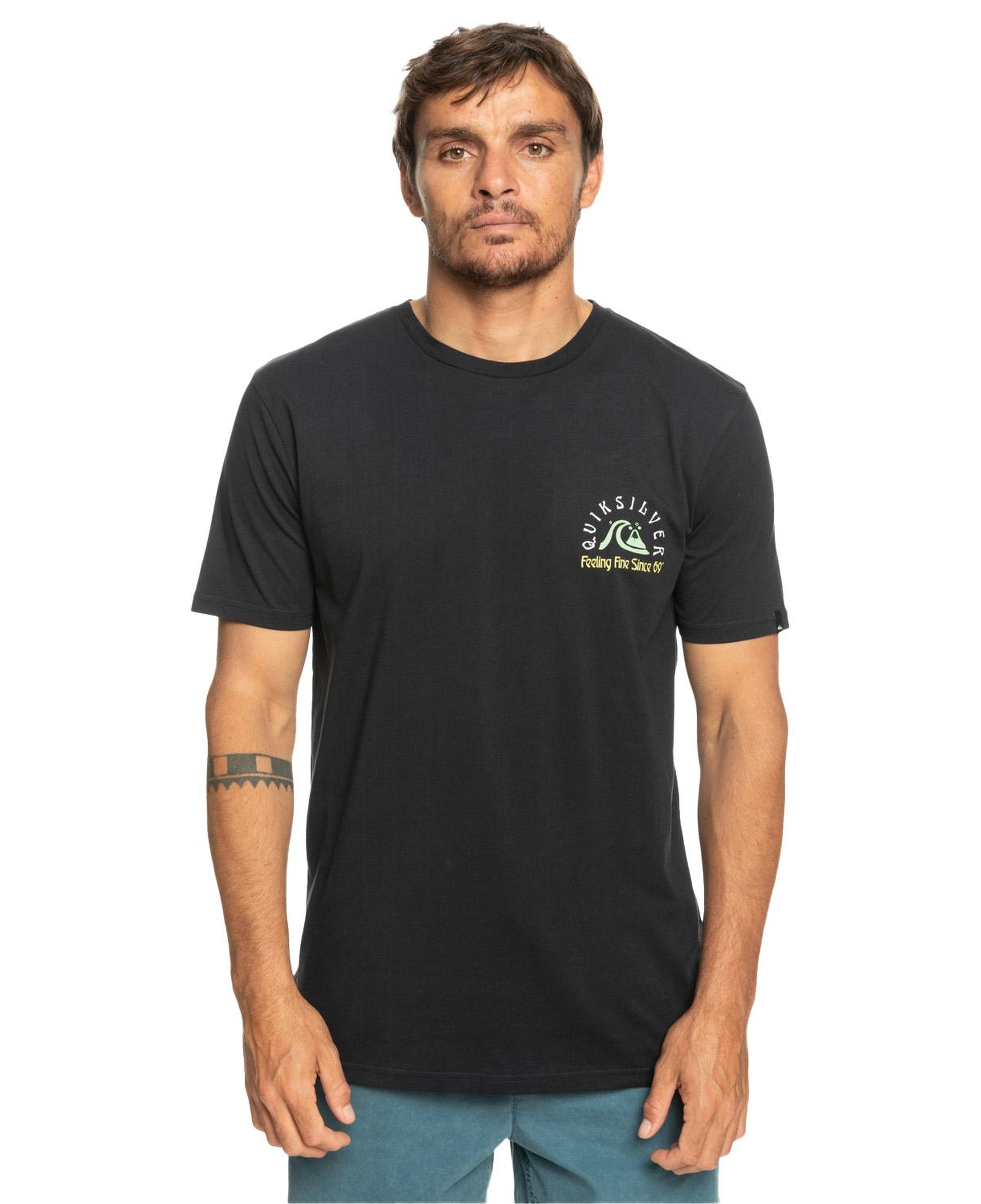 Quiksilver Originalbarrel Erkek Siyah Tişört