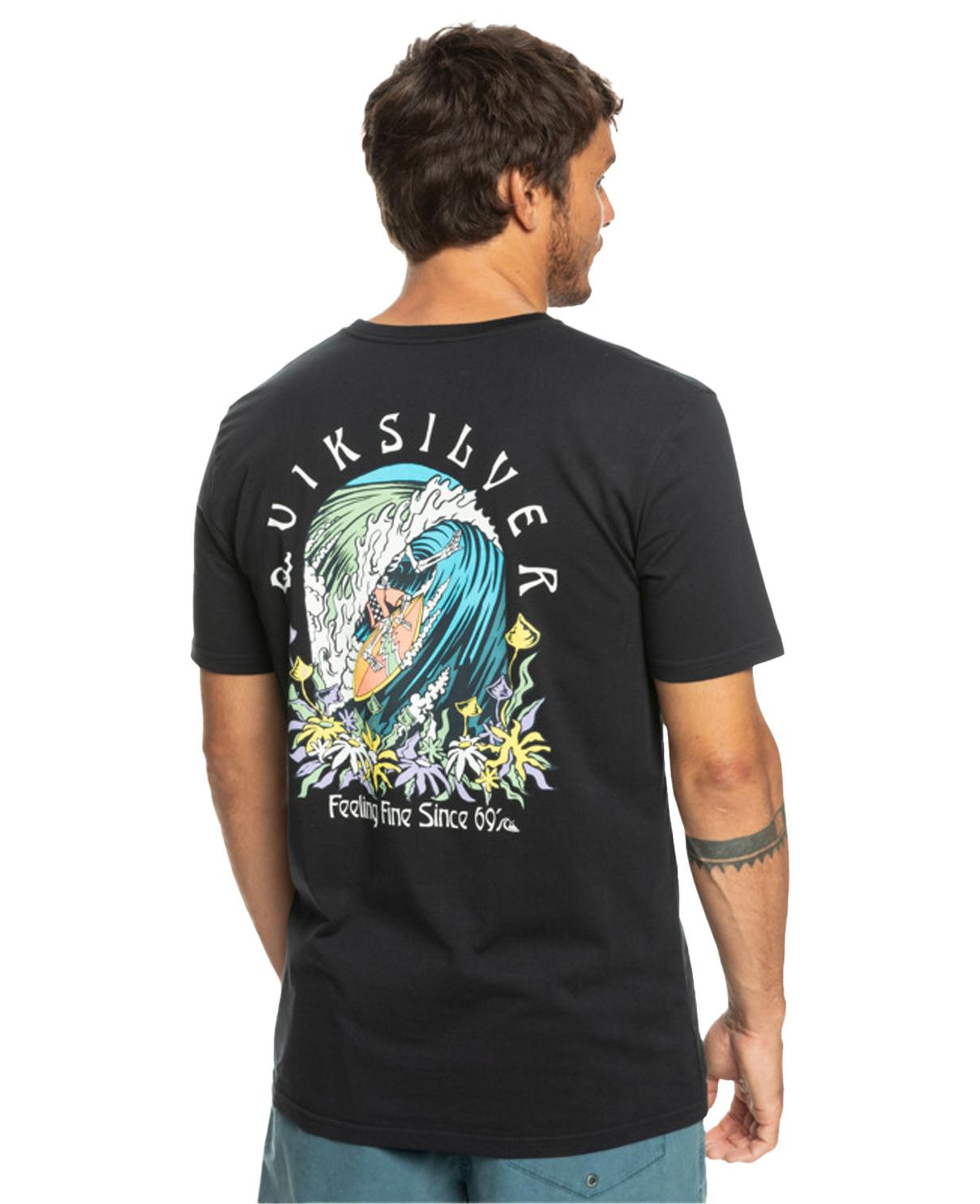 Quiksilver Originalbarrel Erkek Siyah Tişört