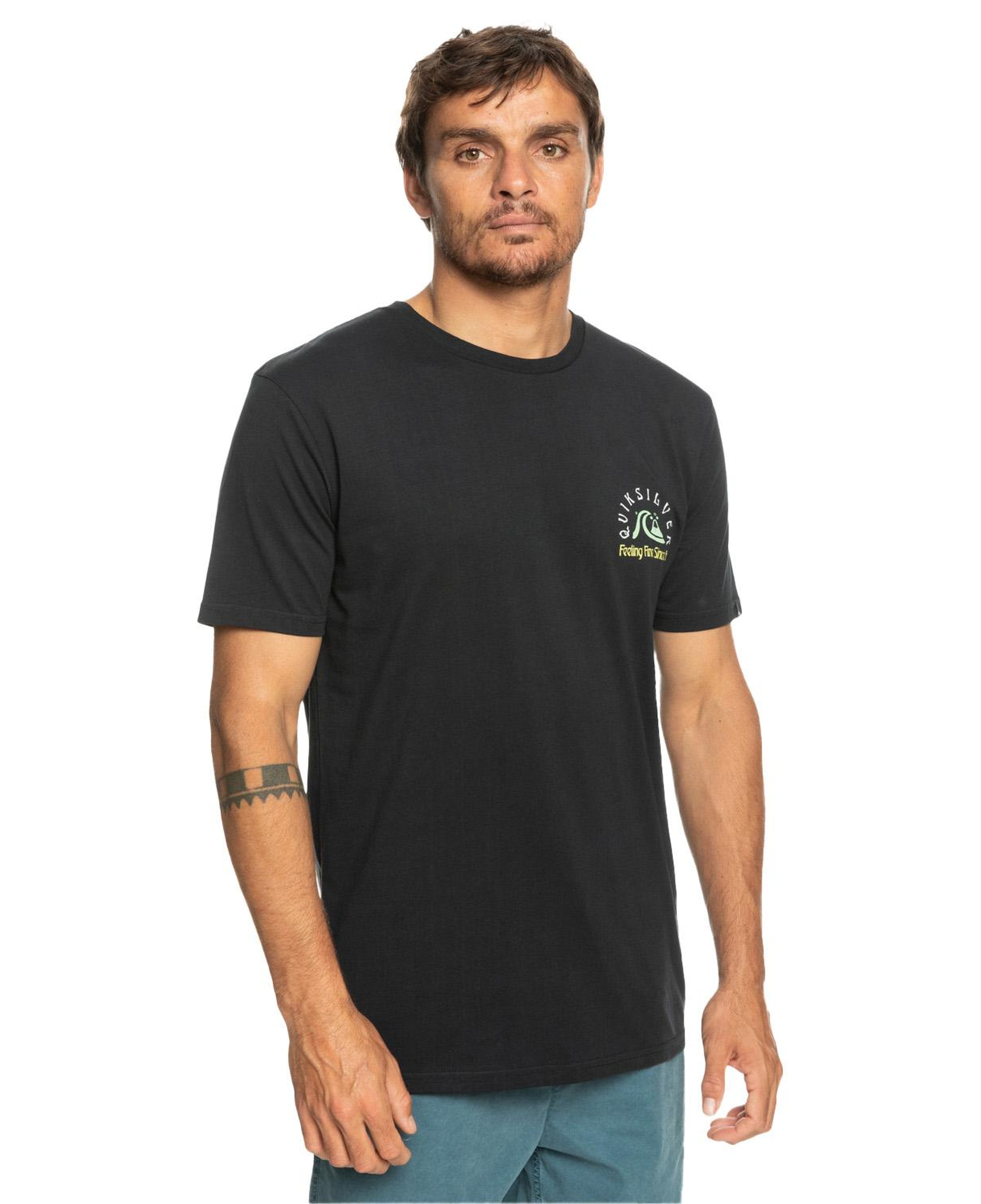 Quiksilver Originalbarrel Erkek Siyah Tişört