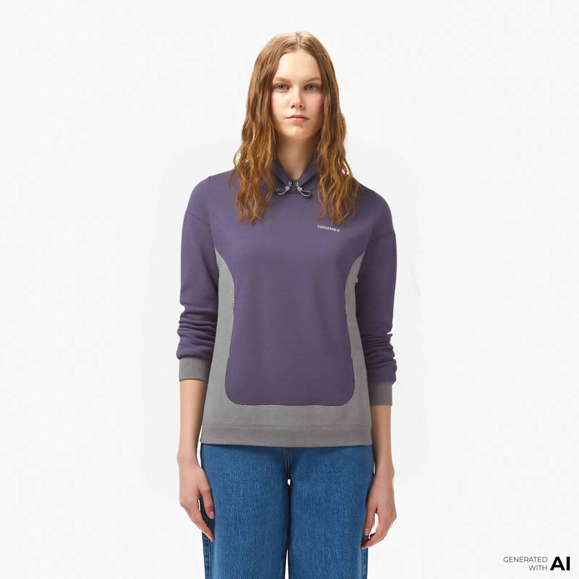 Converse Erkek Mor Hoodie