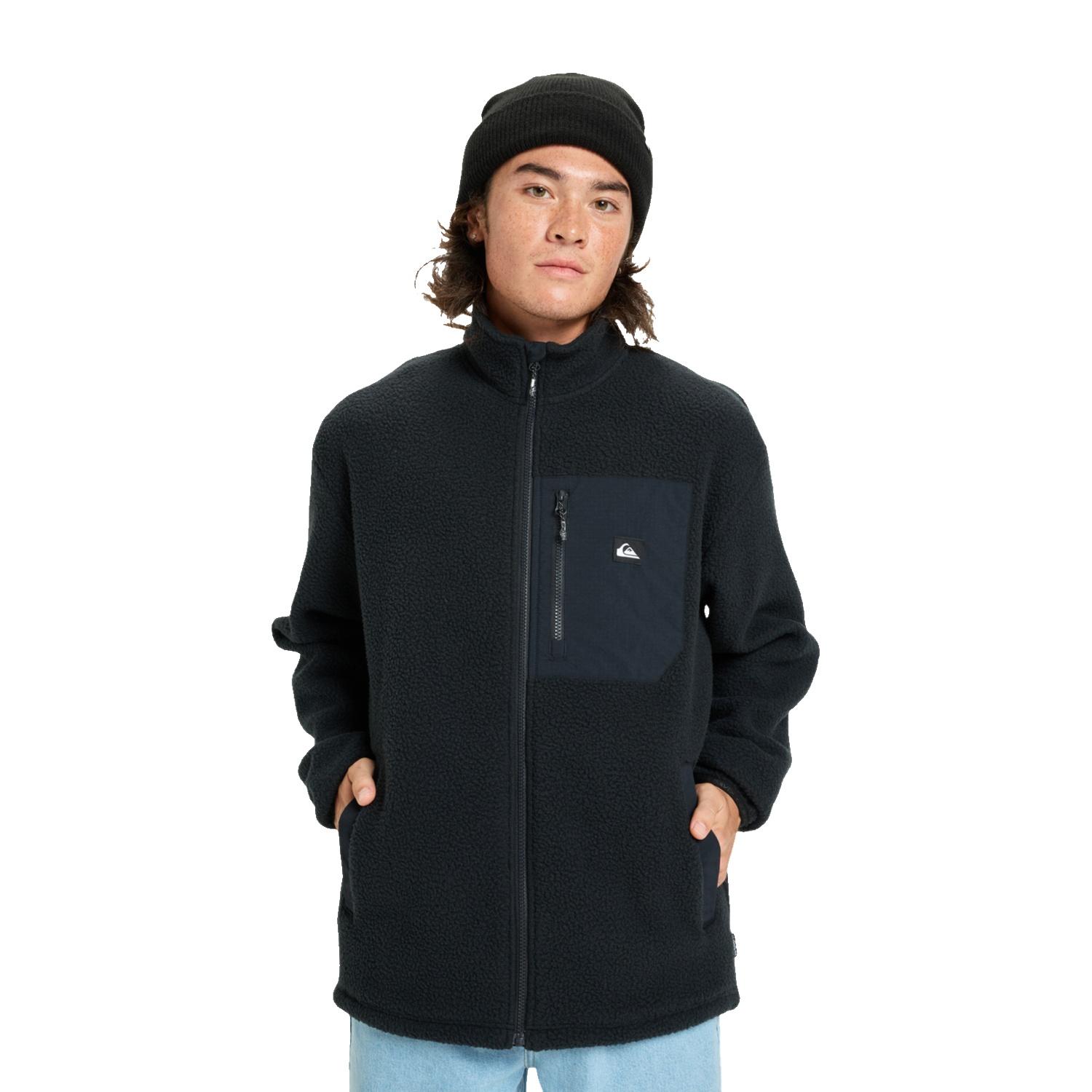 Quiksilver Clean Coast Fz Erkek Siyah Polar Ceket