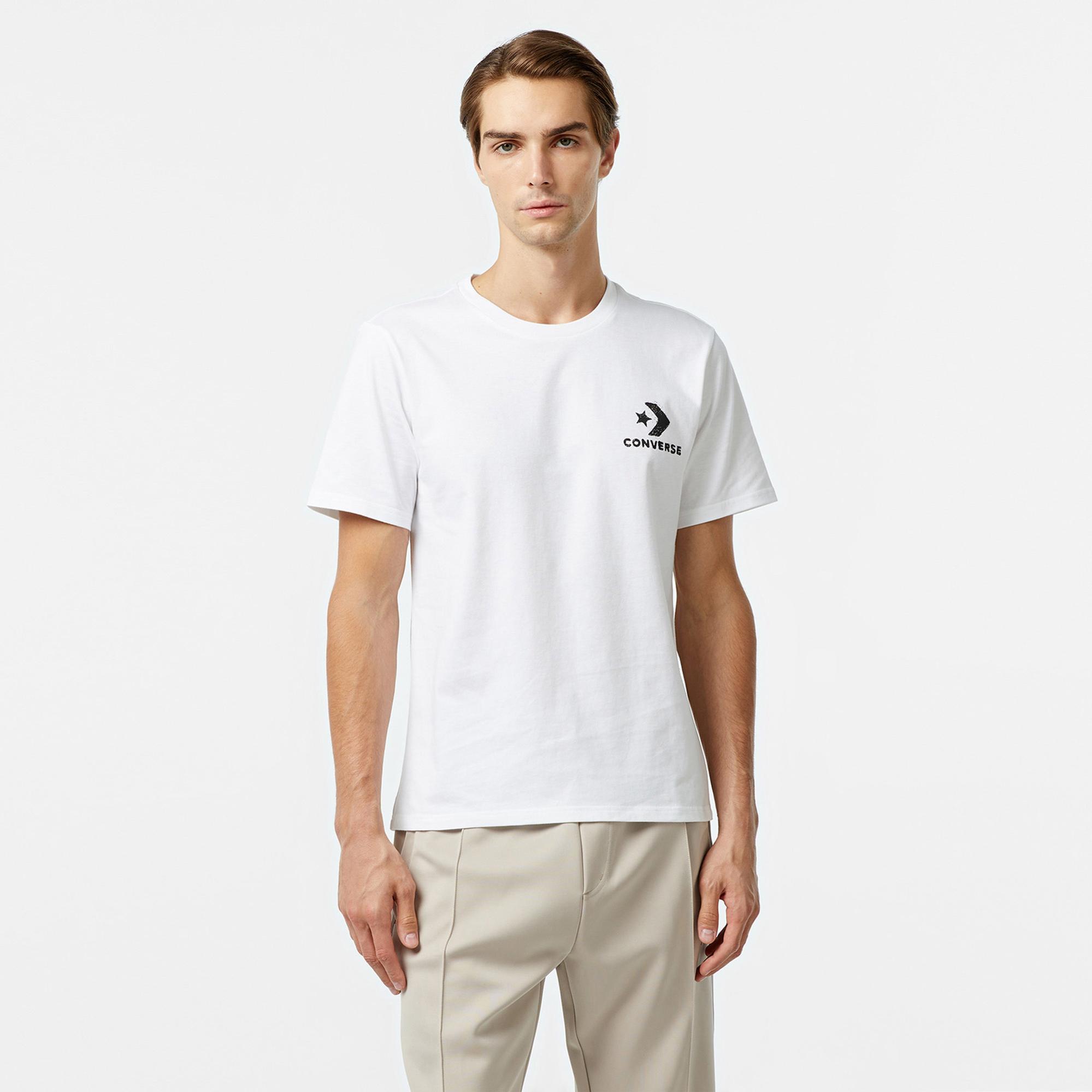 Converse Erkek Baskılı Beyaz T-Shirt