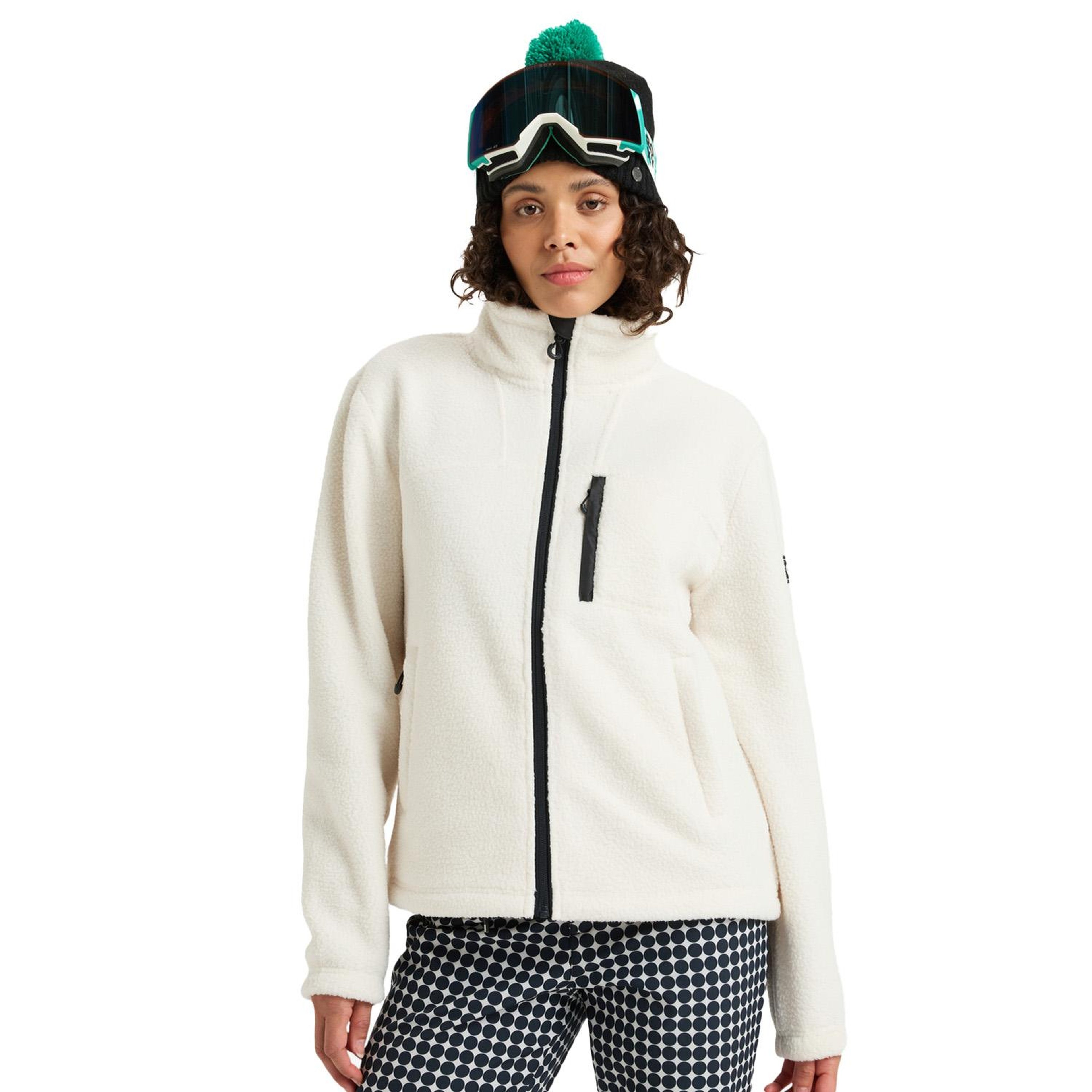 Roxy Alabama Full Zip Solid Kadın Beyaz Polar Ceket