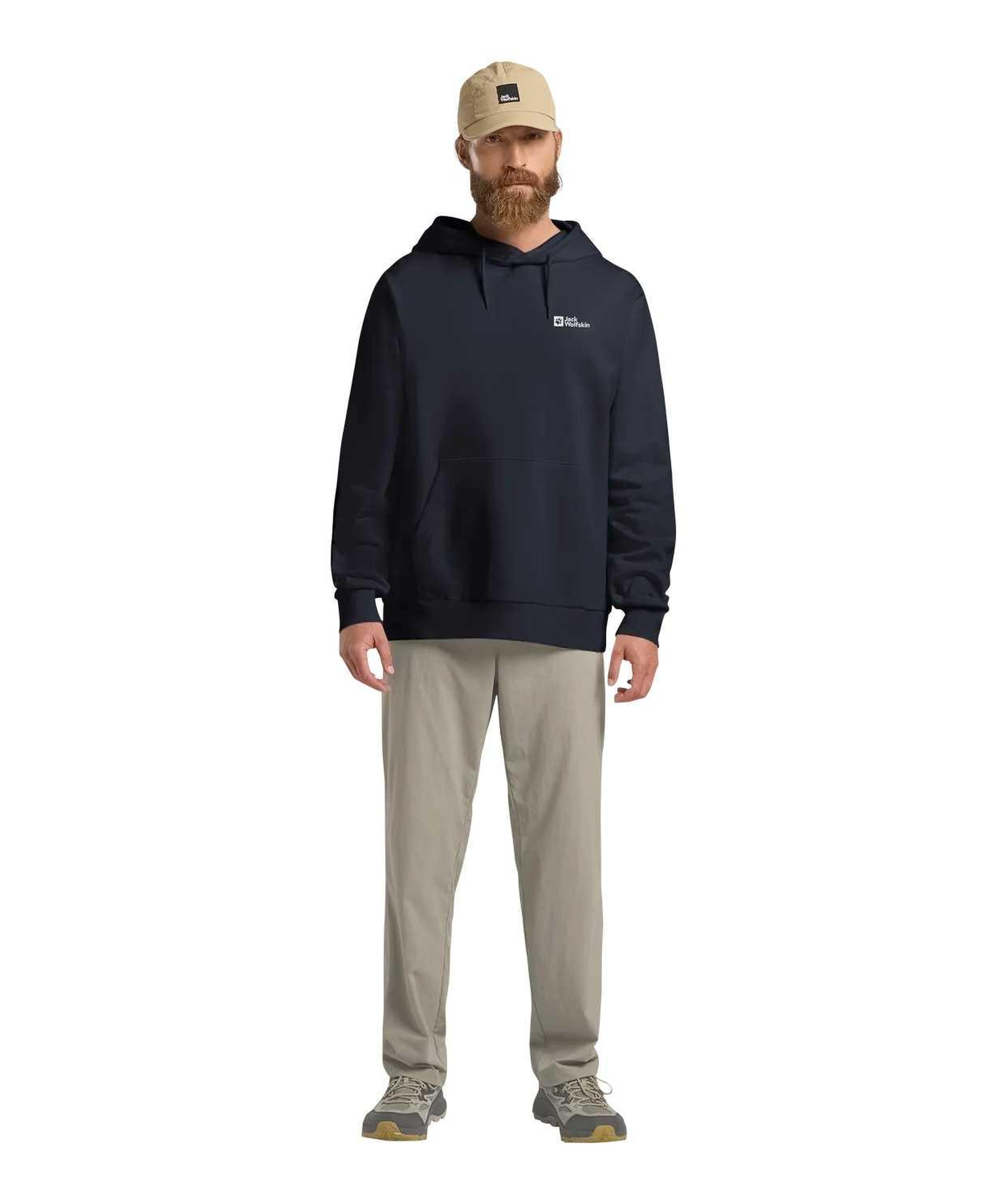 Jack Wolfskin Essential Hoodie Erkek Mavi Sweatshirt