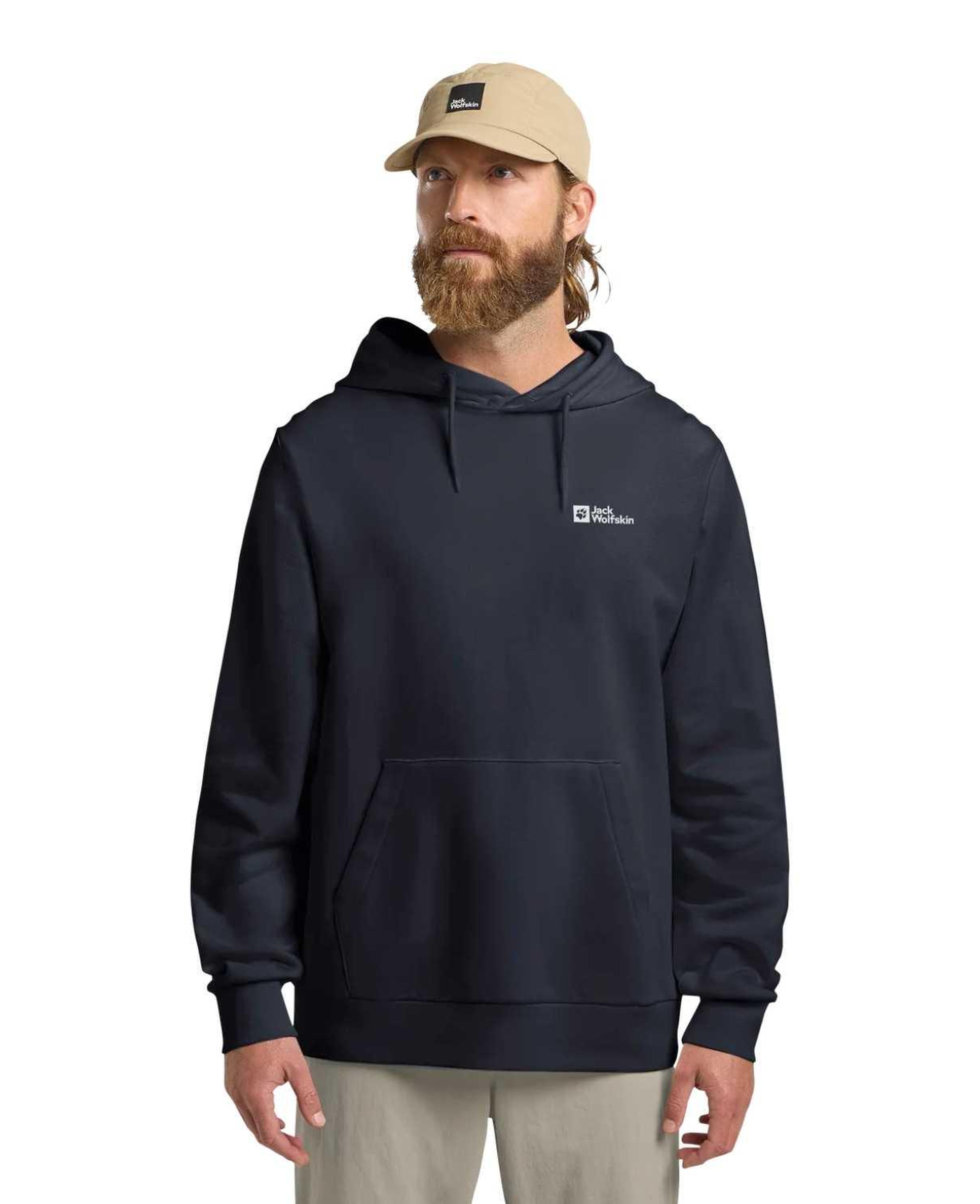 Jack Wolfskin Essential Hoodie Erkek Mavi Sweatshirt