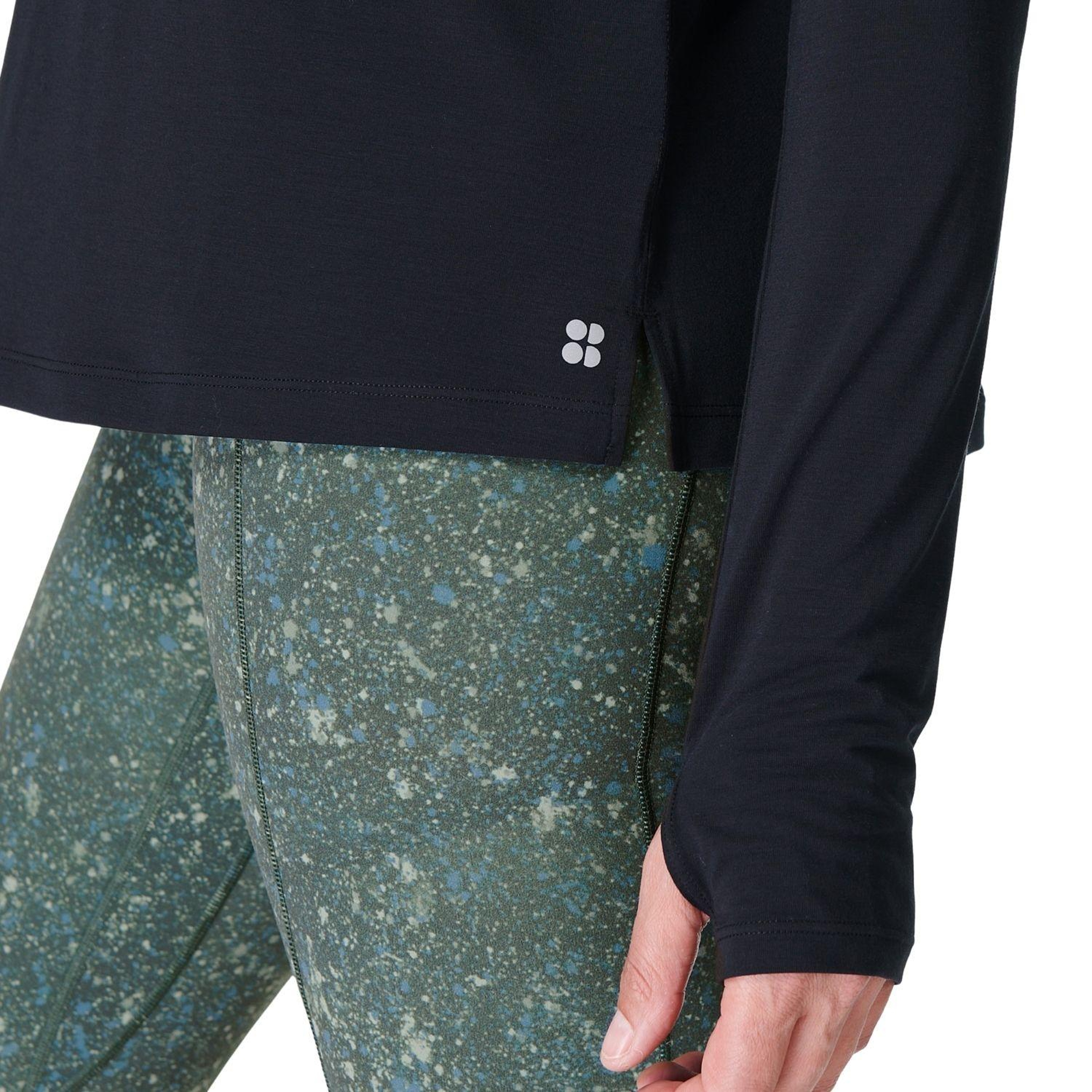 Sweaty Betty Soft Flow Studio Long Sleeve T Kadın Siyah Tank Top