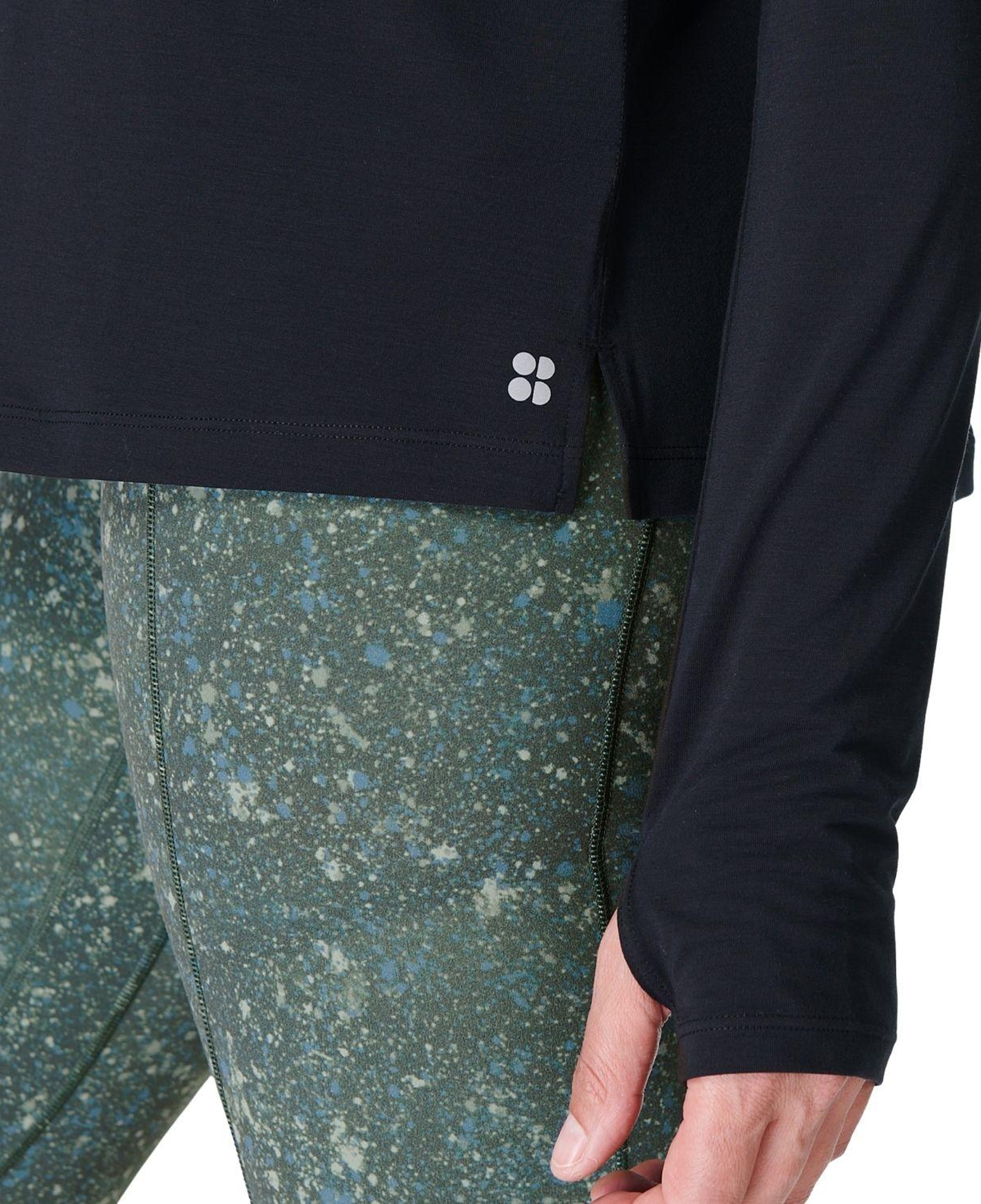 Sweaty Betty Soft Flow Studio Long Sleeve T Kadın Siyah Tank Top