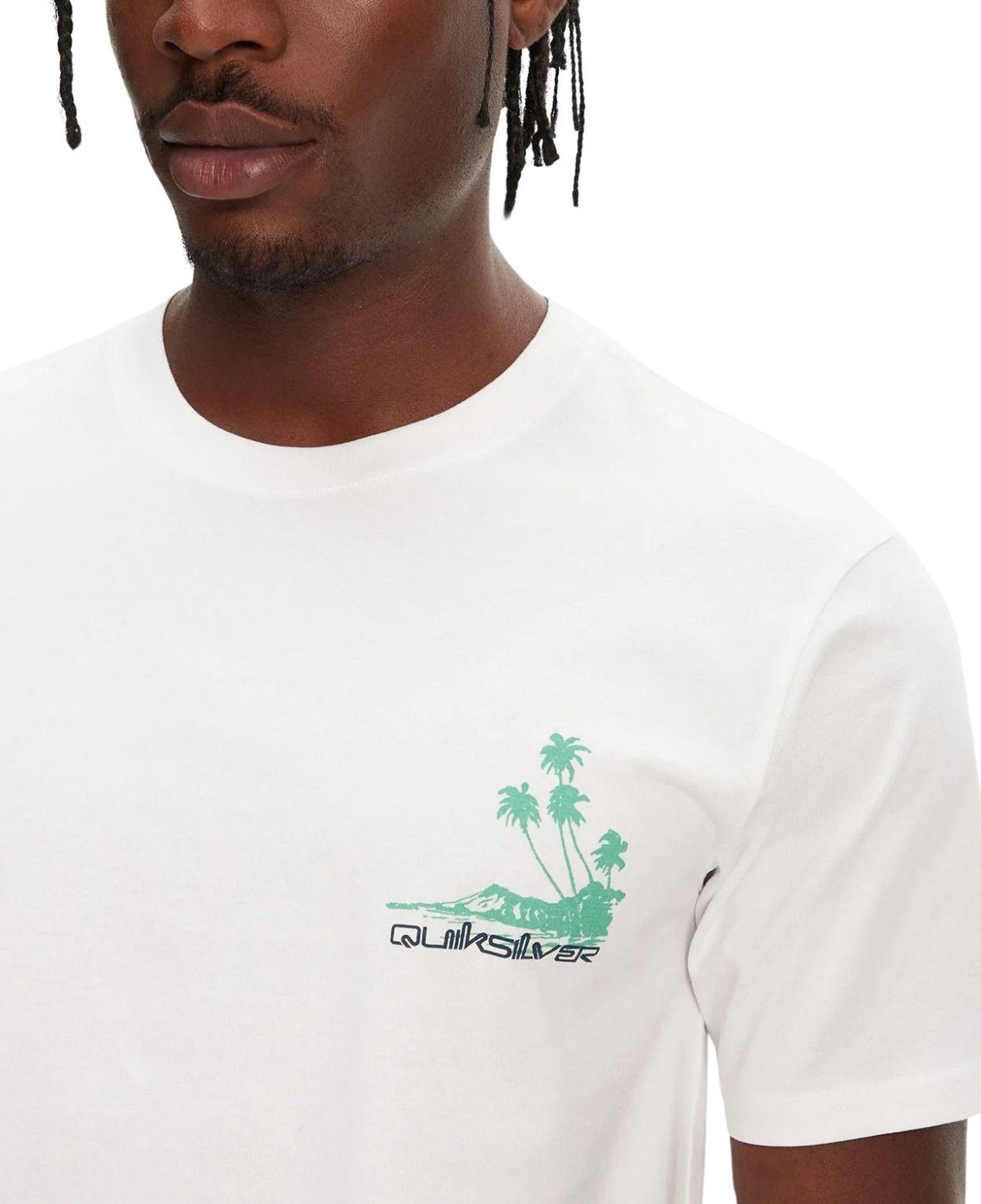 Quiksilver Palm Lines Erkek Beyaz Tişört