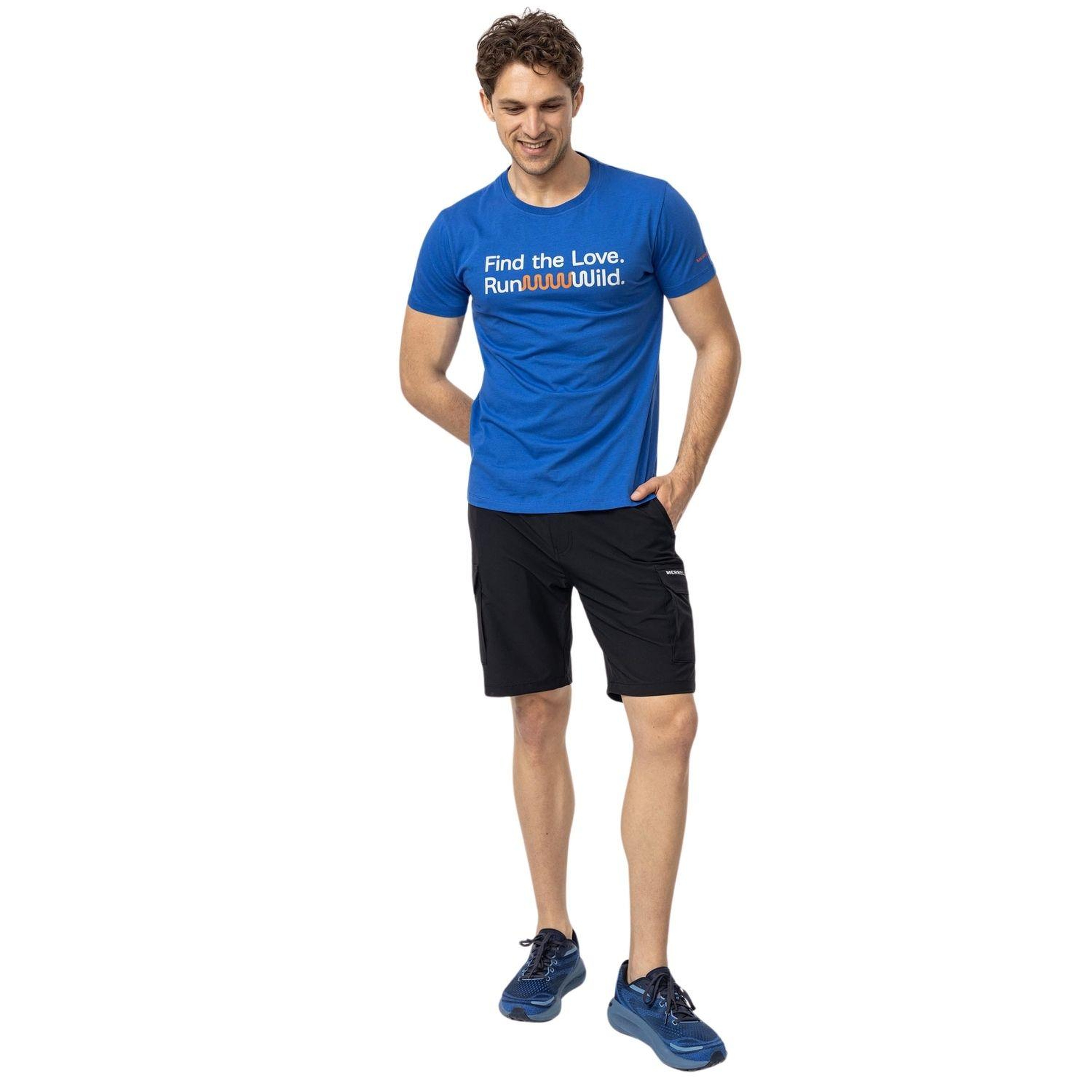 Merrell Text Erkek Mavi Tişört