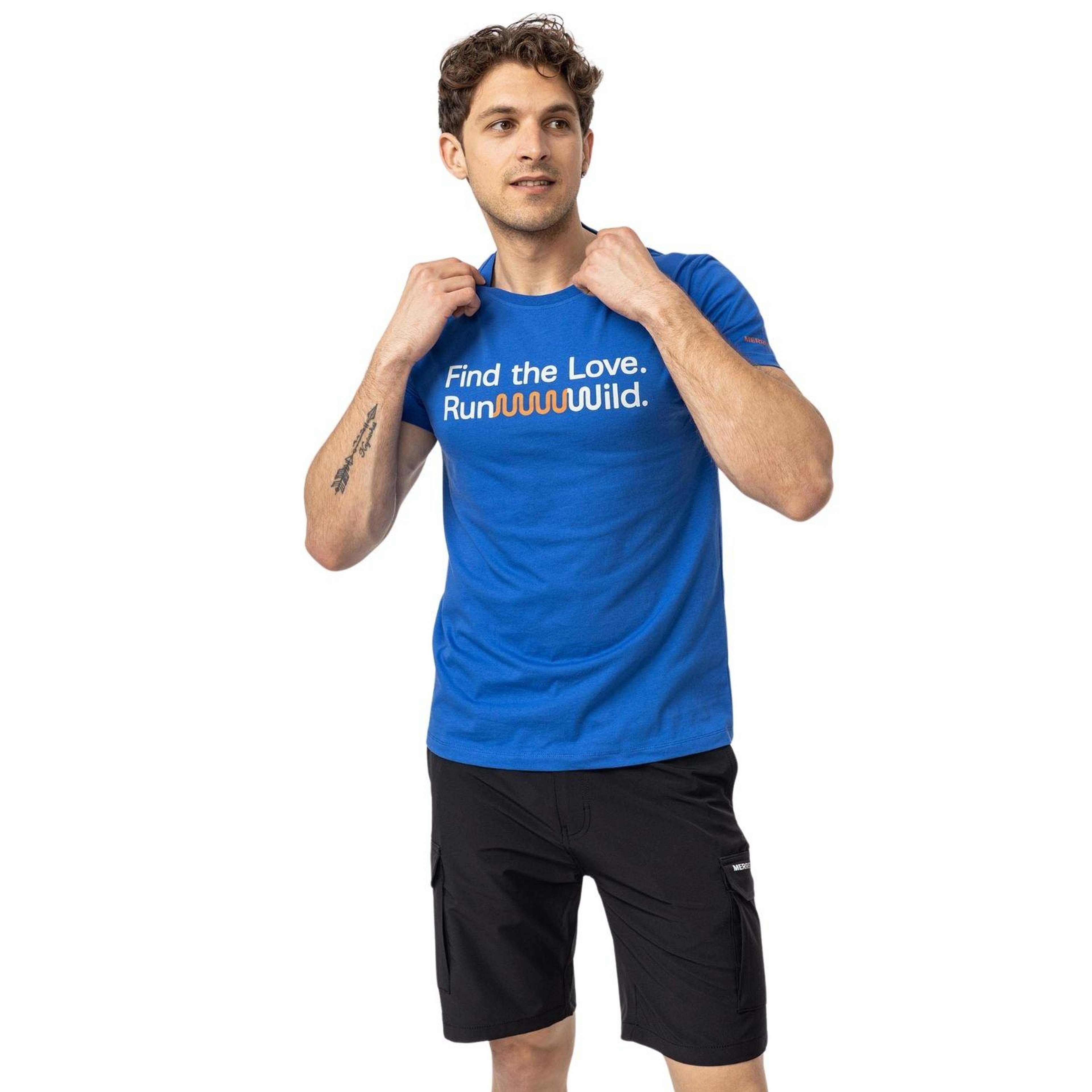 Merrell Text Erkek Mavi Tişört