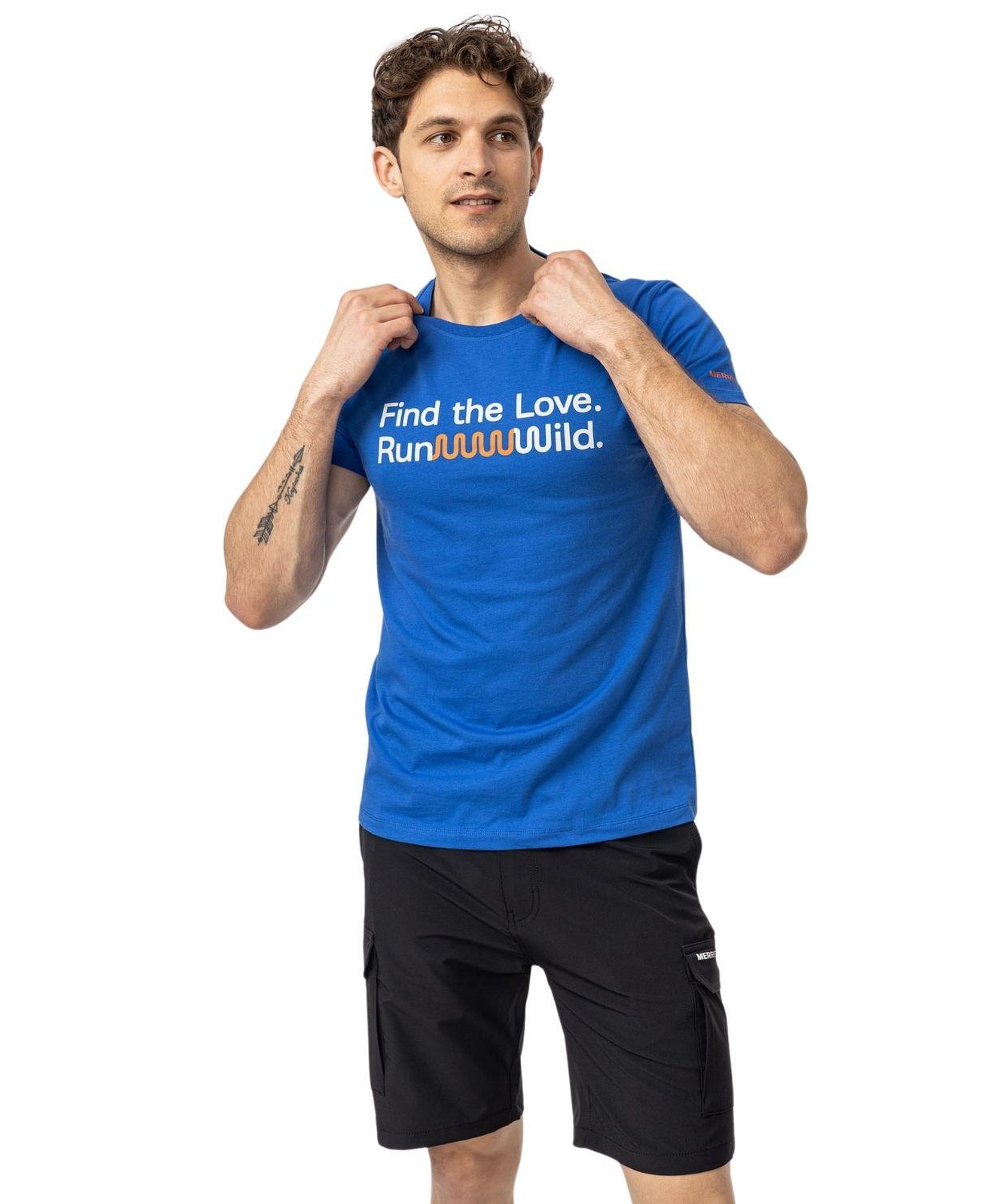 Merrell Text Erkek Mavi Tişört