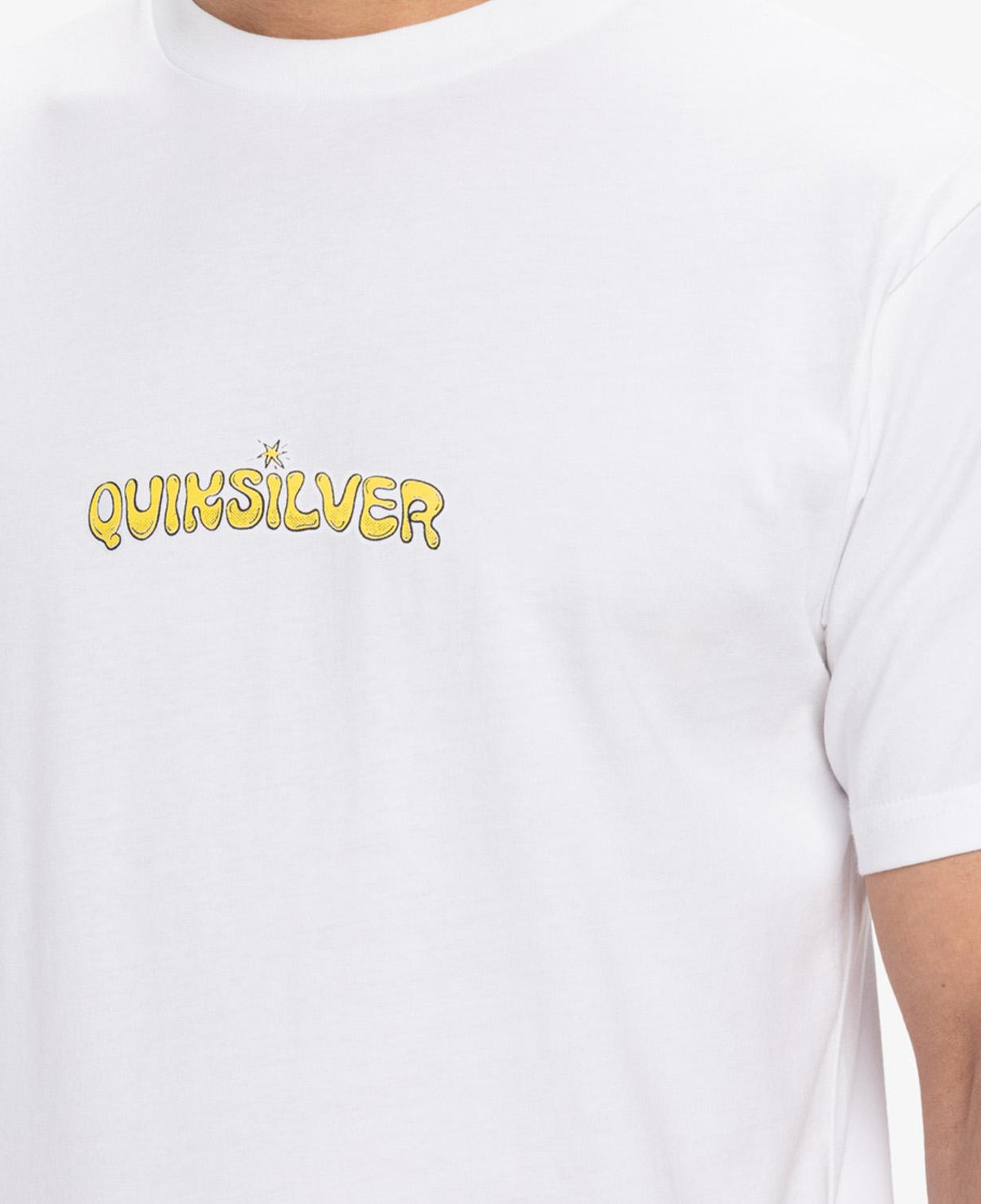 Quiksilver Ev Disconnect Effects Erkek Beyaz Tişört