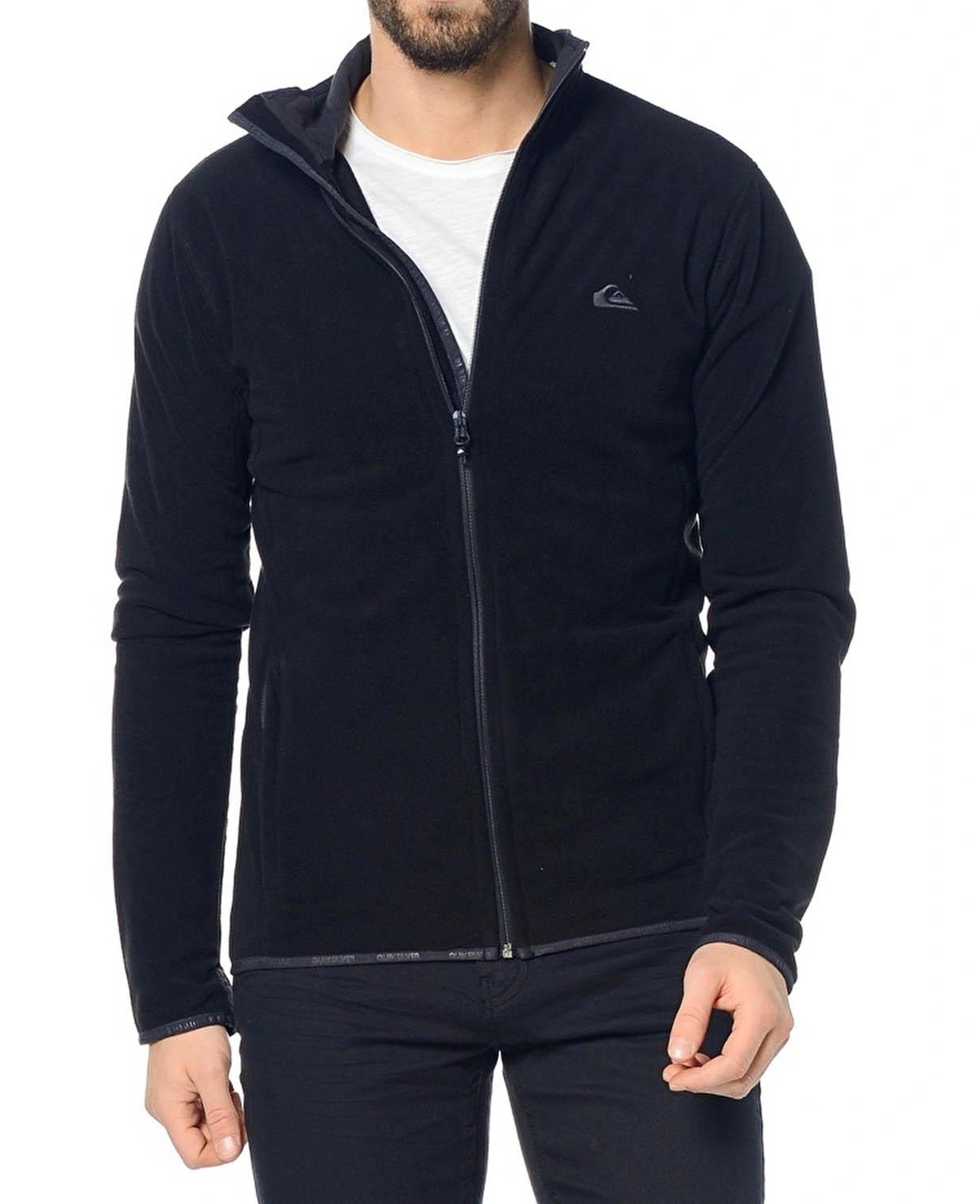 Quiksilver Mission Fz Erkek Siyah Polar Ceket