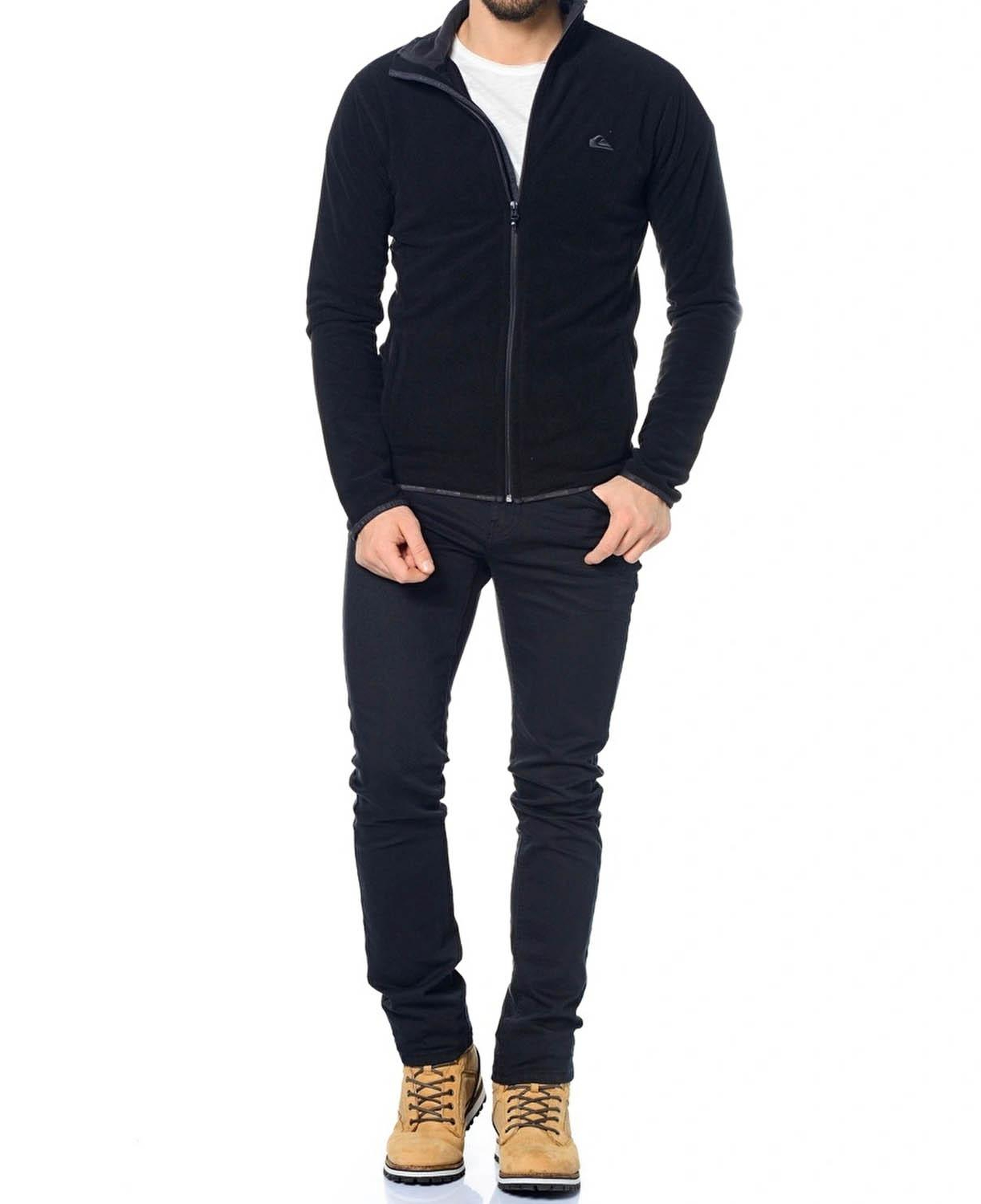 Quiksilver Mission Fz Erkek Siyah Polar Ceket
