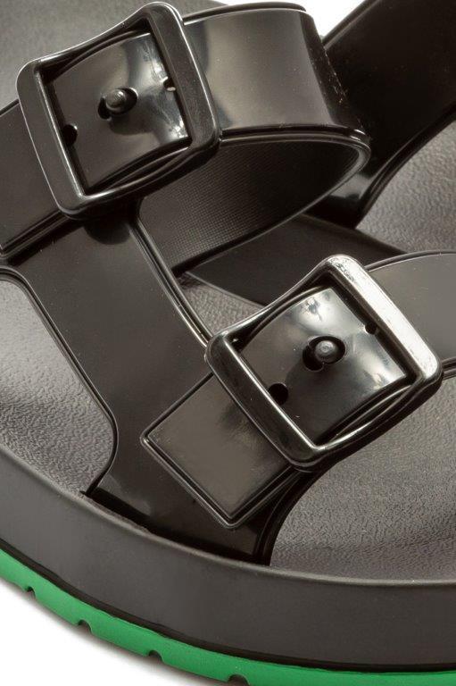 Flash Slide Çift Bantlı Kadın Terlik Siyah 35/40