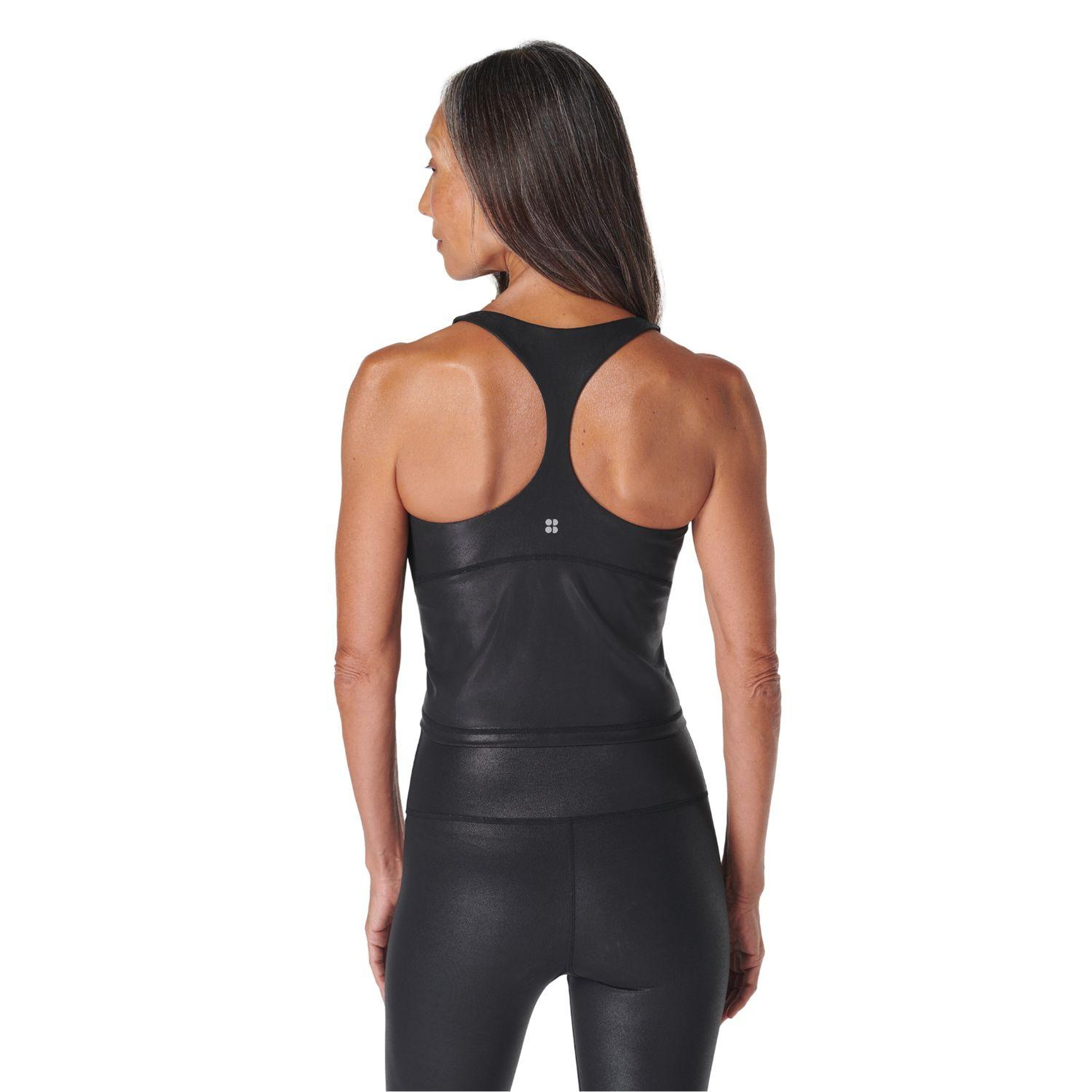 Sweaty Betty Glow Shine Bra Kadın Siyah Koşu Tank Top