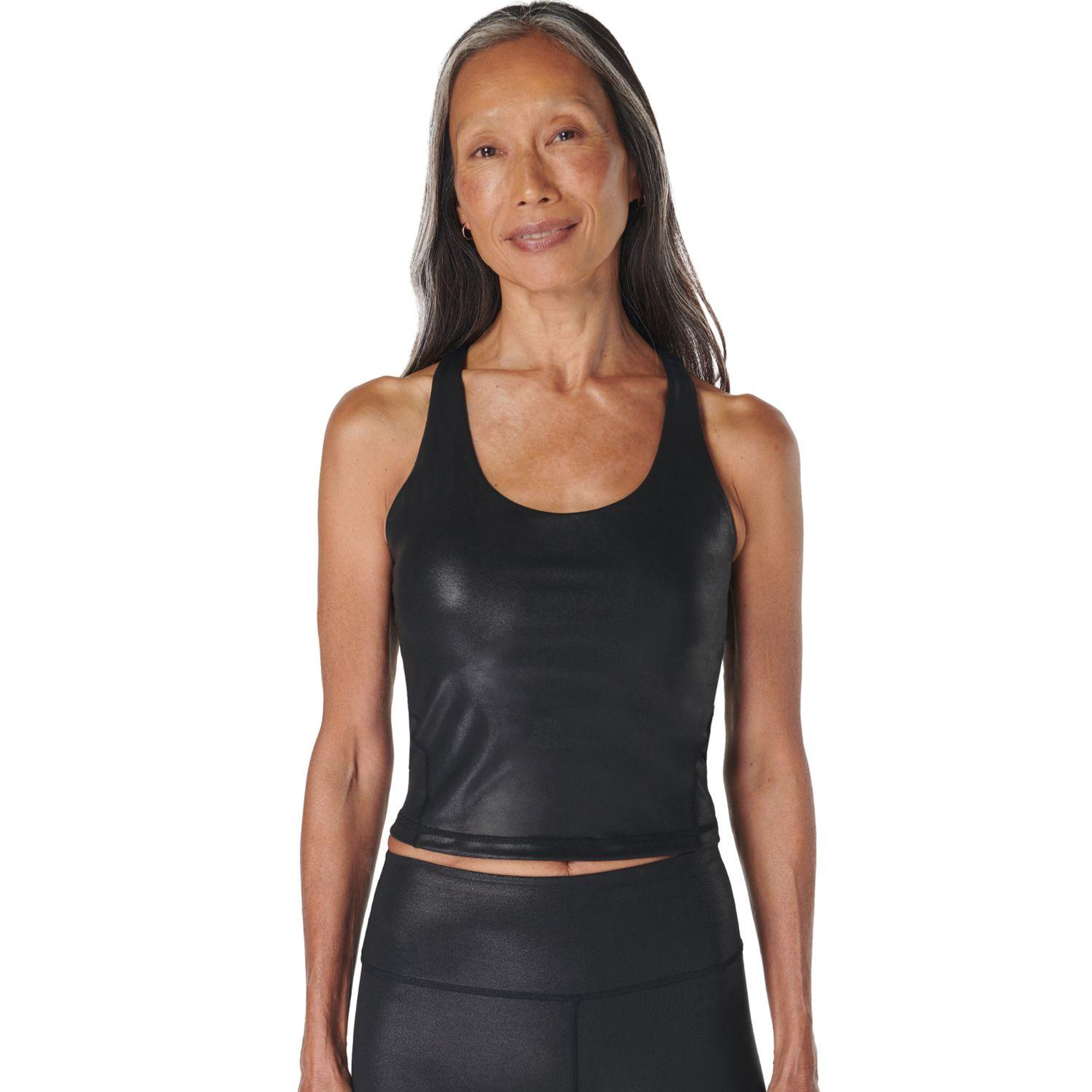 Sweaty Betty Glow Shine Bra Kadın Siyah Koşu Tank Top