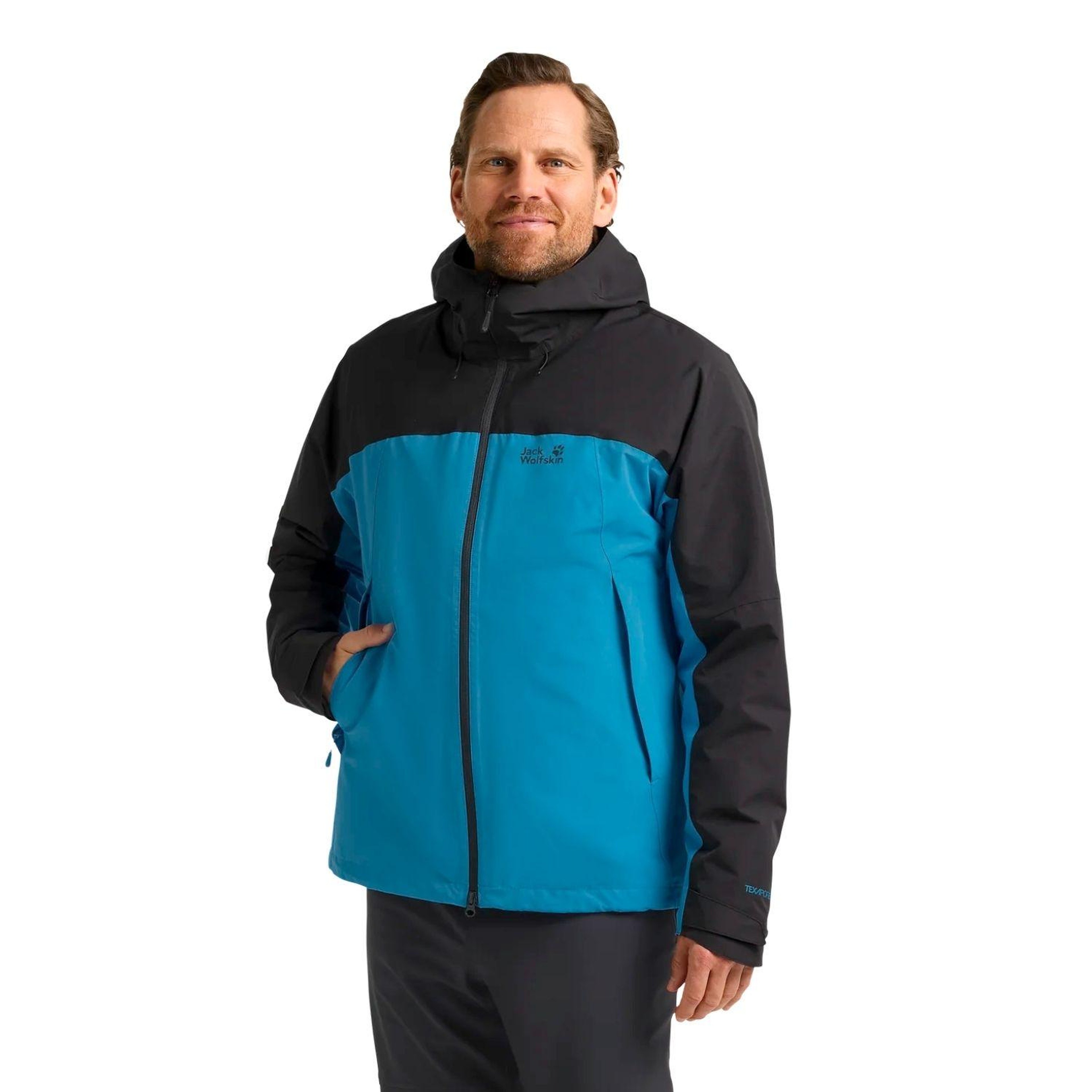 Jack Wolfskin Wild Places 3in1 Erkek Mavi Outdoor Ceketi