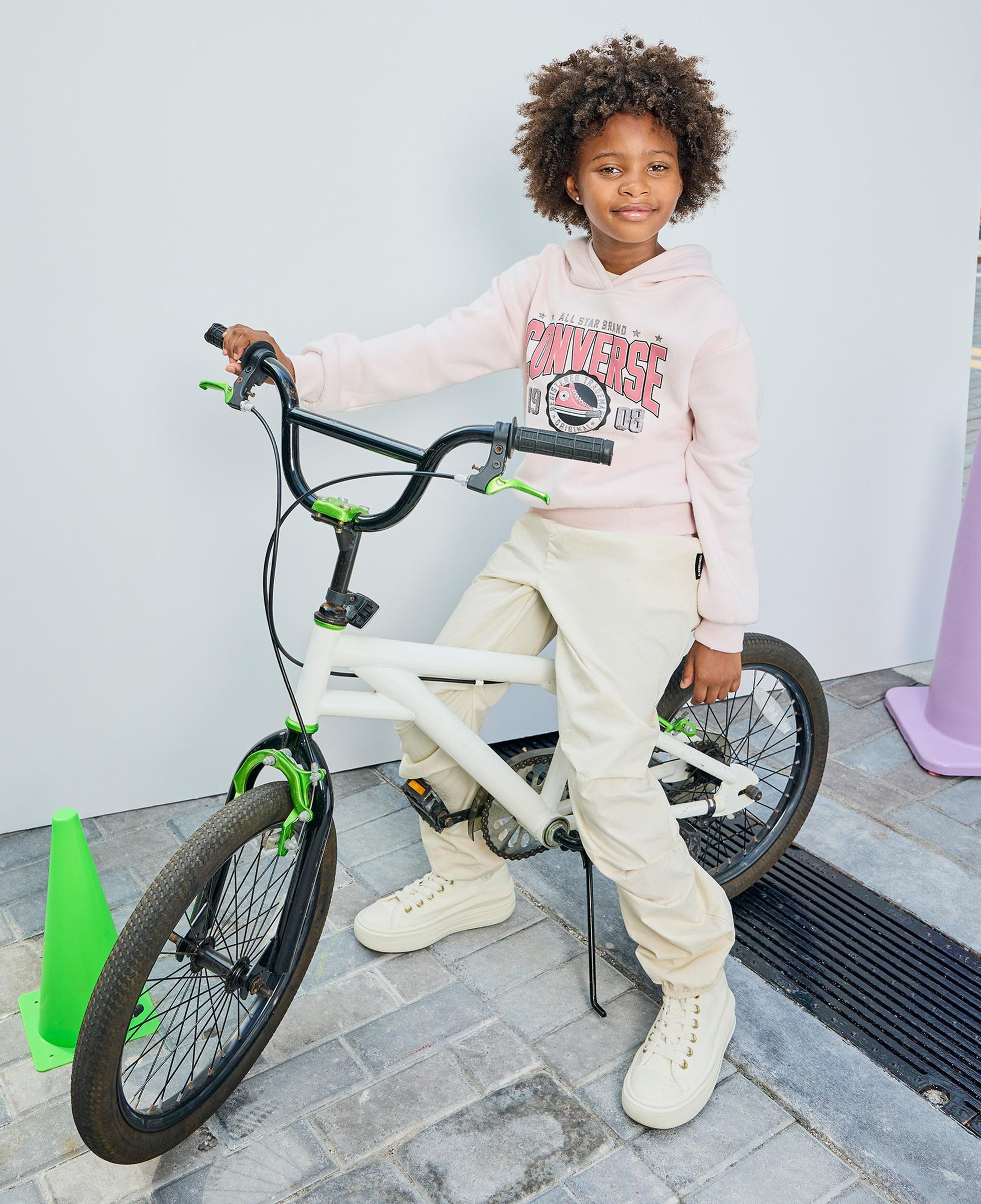 Converse Boxy Çocuk Pembe Hoodie