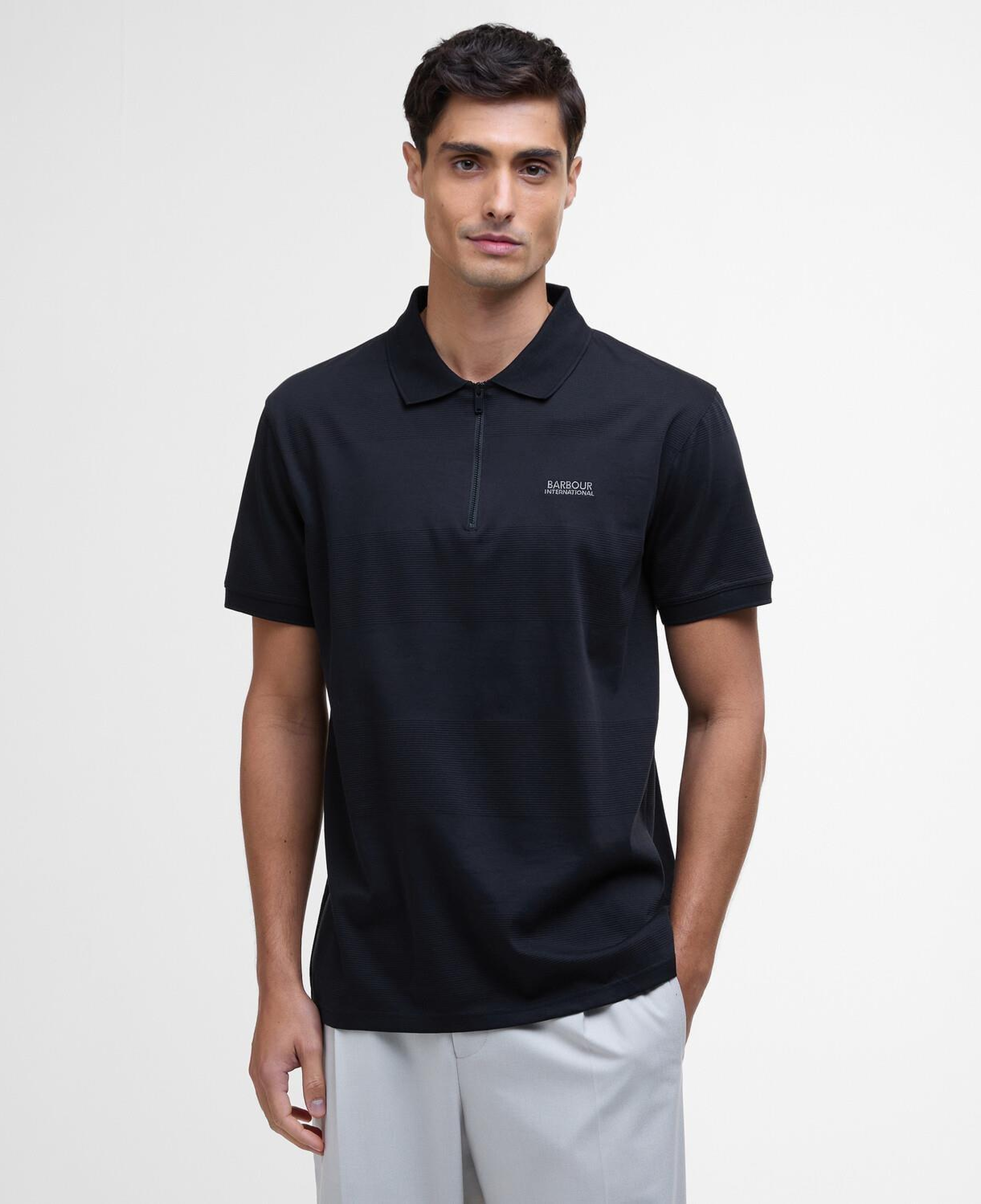 B.Intl Chapter Jacquard Texture Polo Yaka