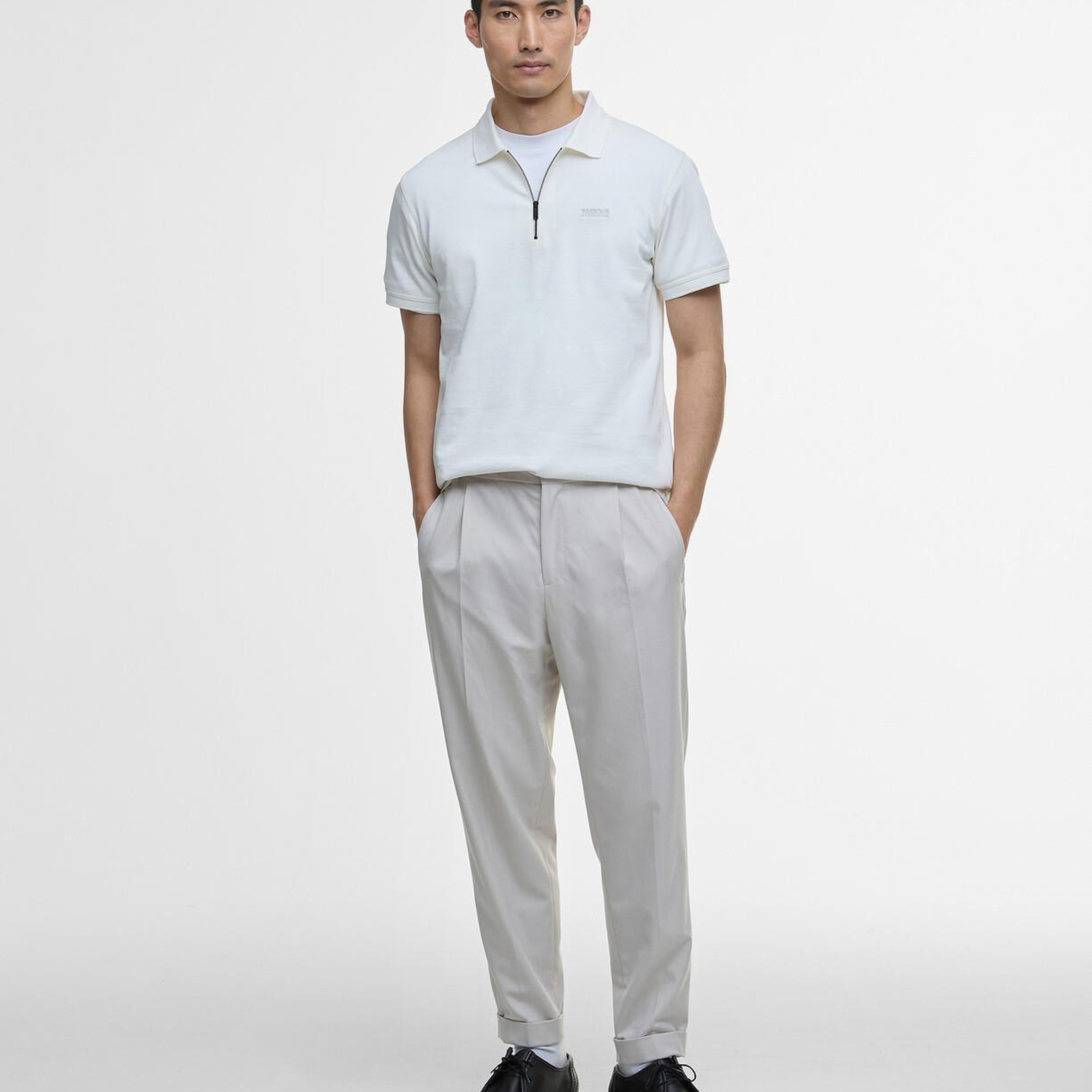 B.Intl Chapter Jacquard Texture Polo Yaka