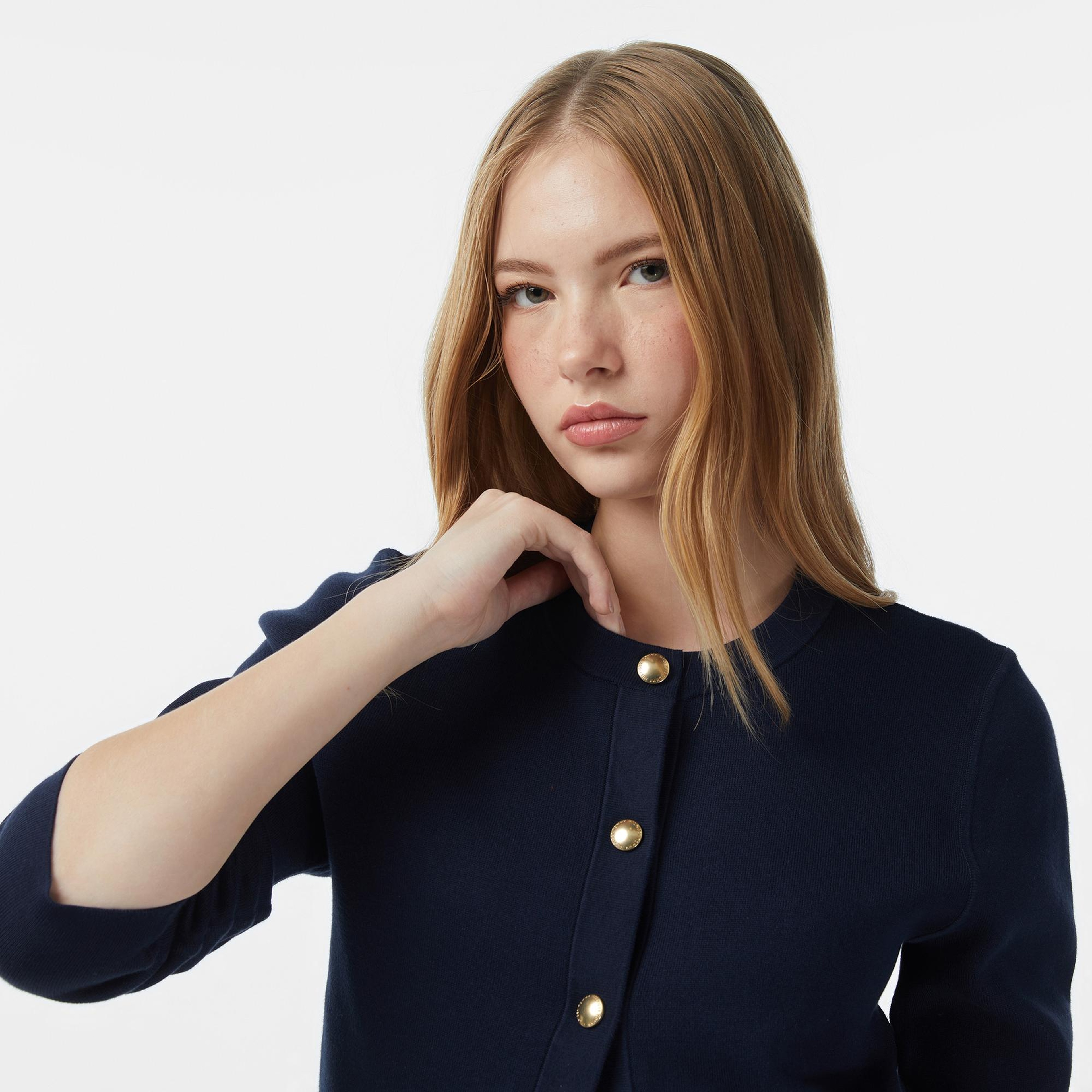 Tommy Hilfiger Reversible Cardi Kadın Lacivert Hırka