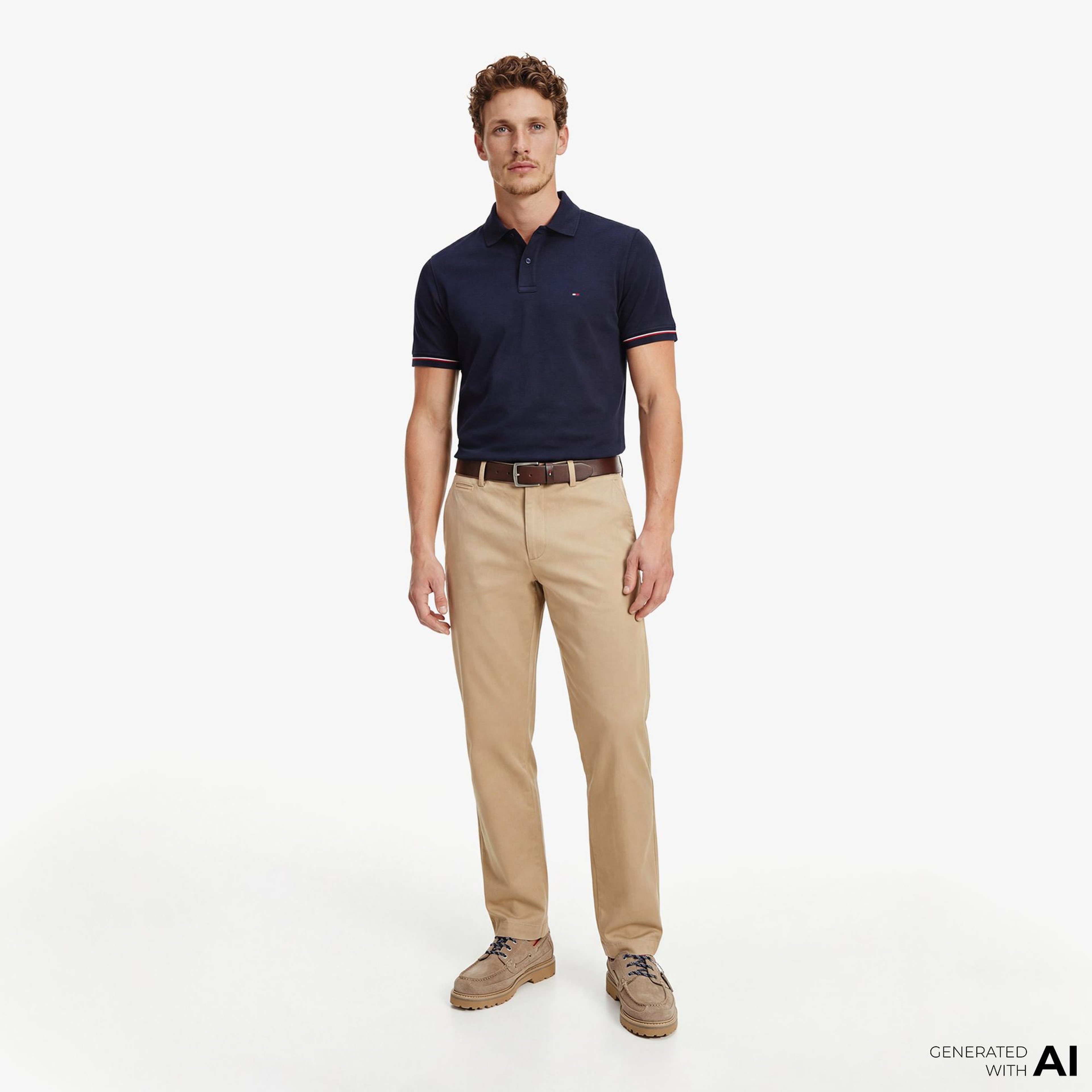 Tommy Hilfiger Elevated Essentials Erkek Lacivert Polo Yaka T-Shirt