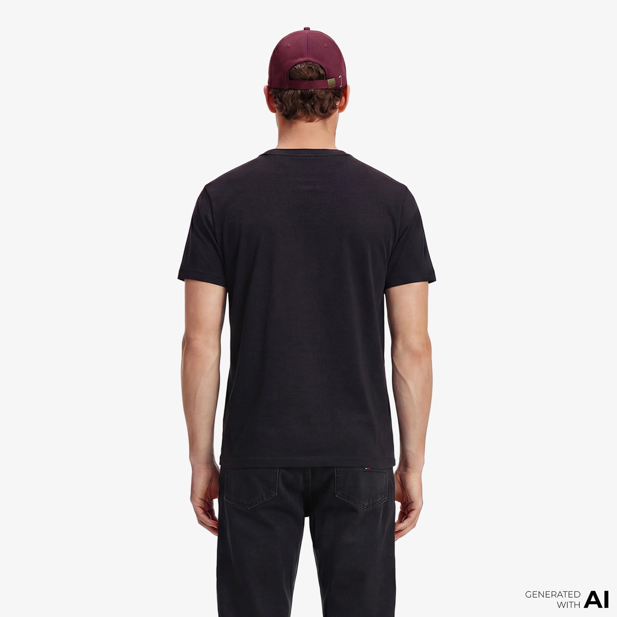 Tommy Hilfiger Moto Pack Erkek Siyah T-Shirt