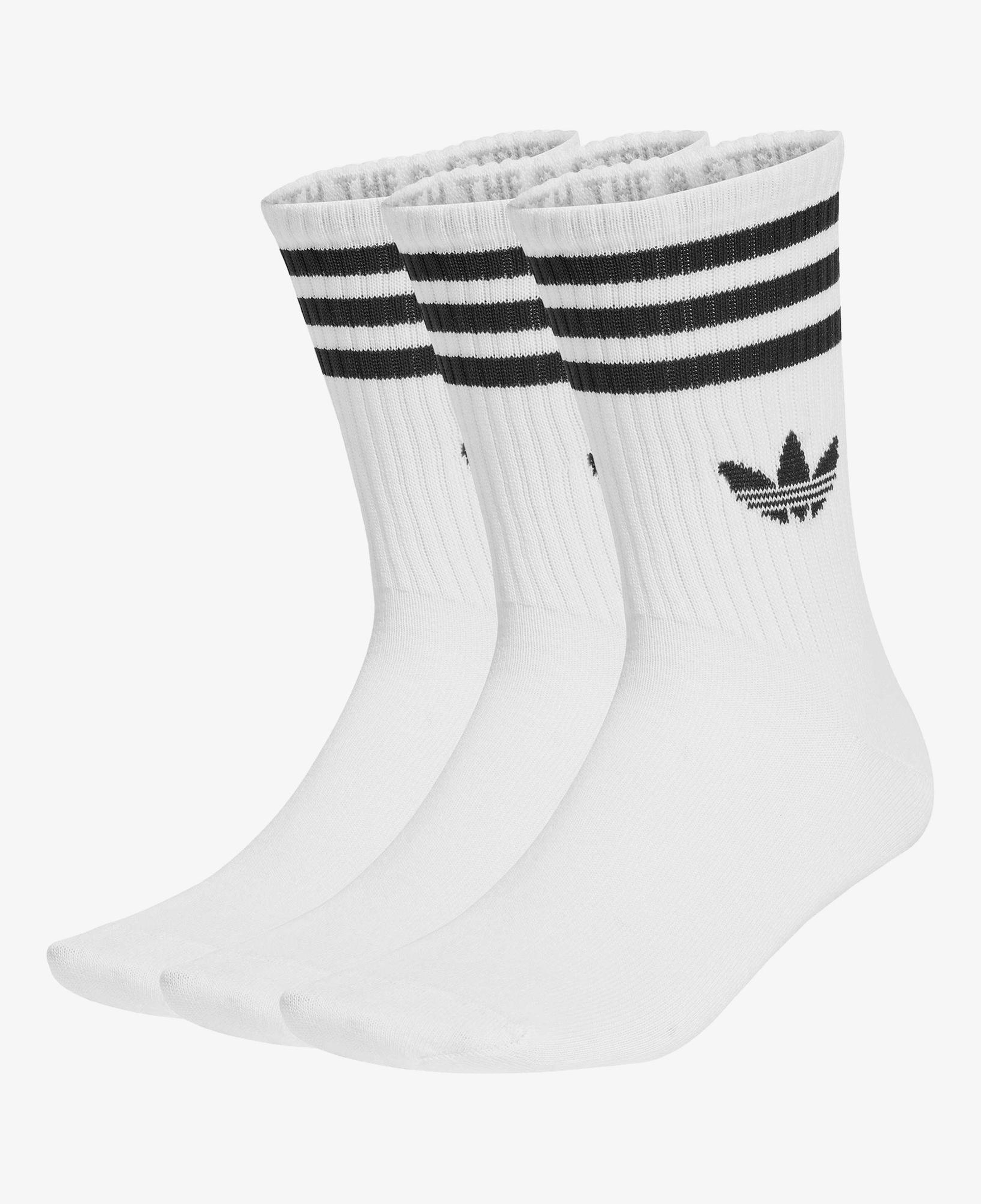 adidas 3-Stripes Crew 3' lü Unisex Beyaz Çorap