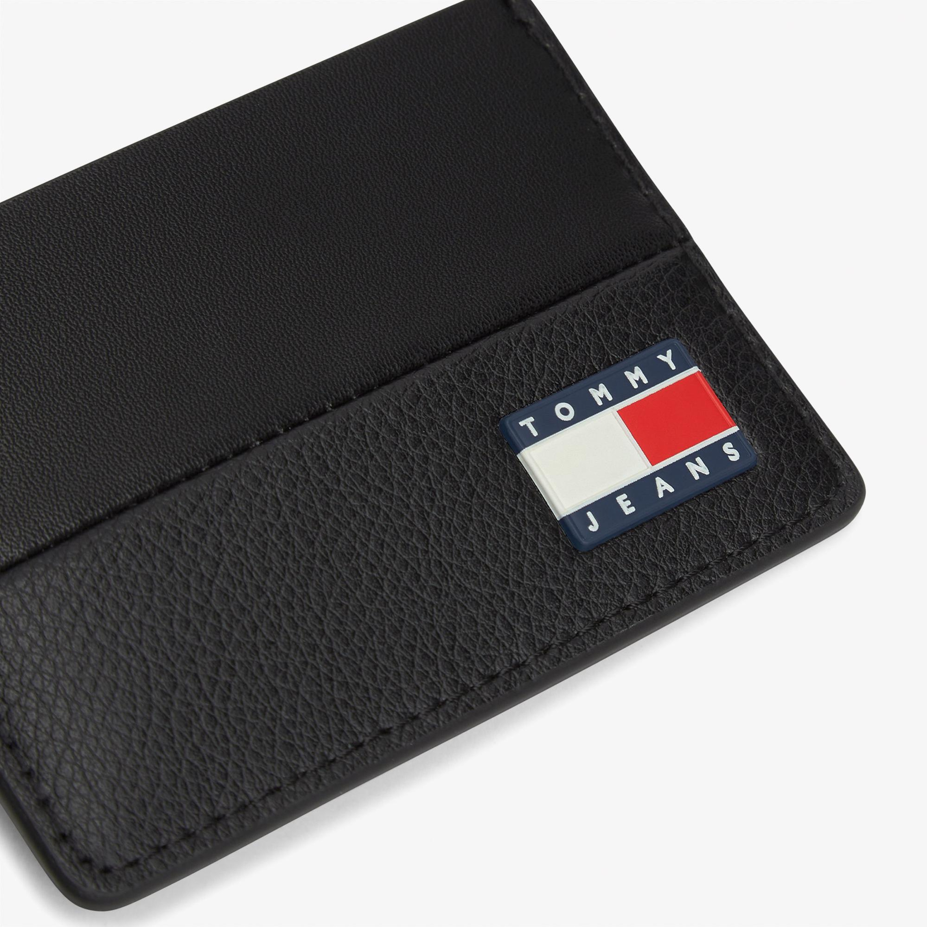 Tommy Hilfiger Heritage Leather Erkek Siyah Kartlık