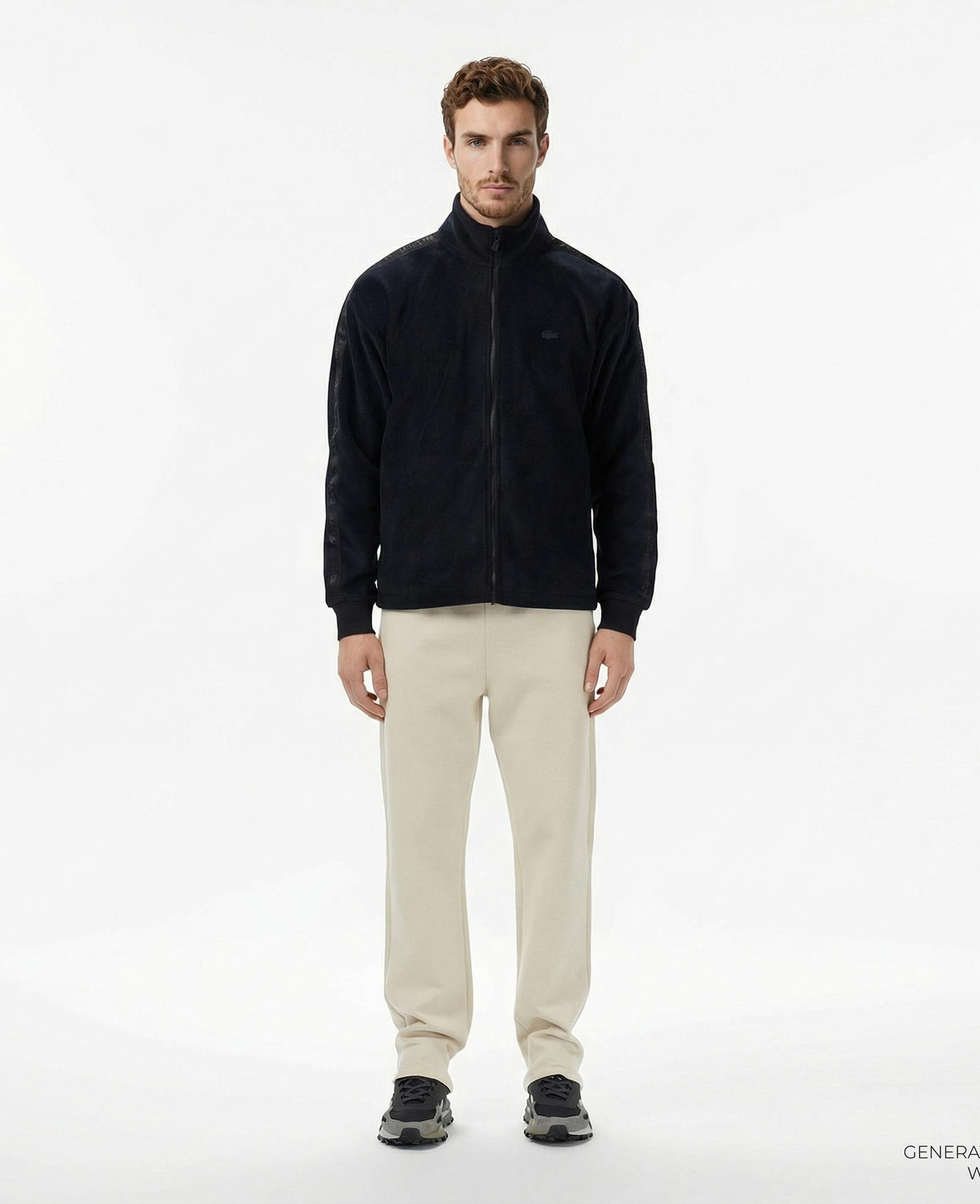 Lacoste Erkek Regular Fit Monogram Krem Eşofman Altı