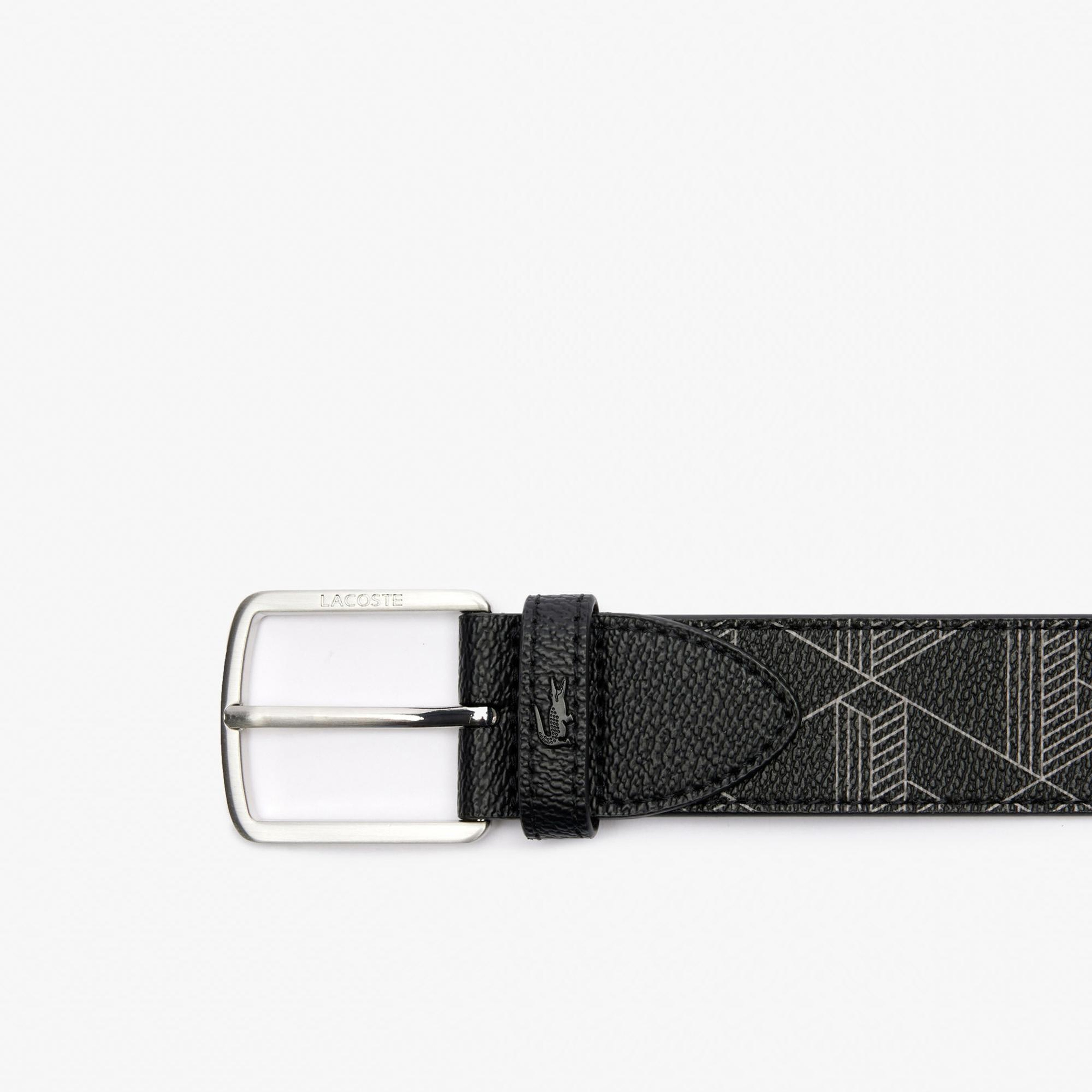 Lacoste The Blend Erkek Monogram Siyah Kemer