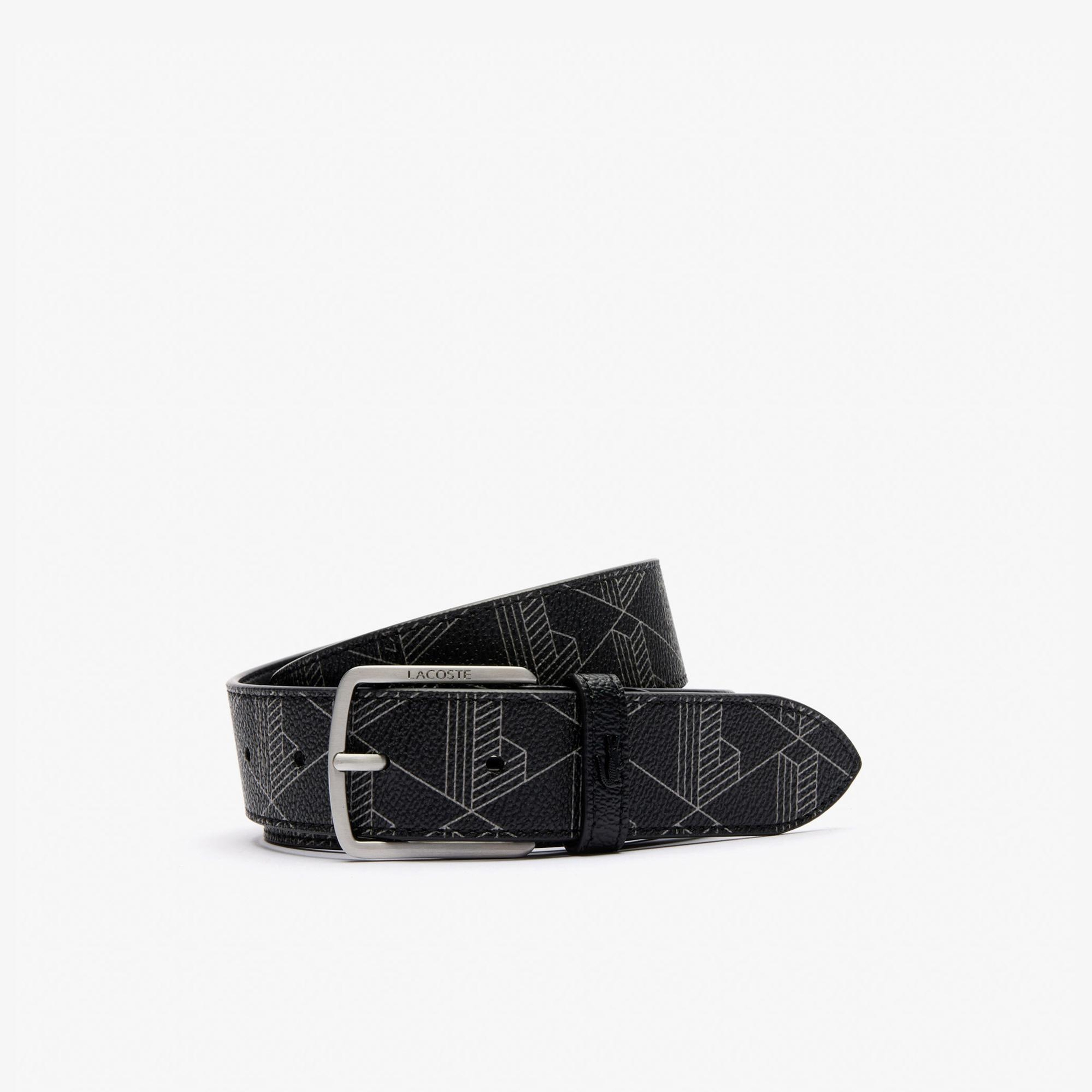 Lacoste The Blend Erkek Monogram Siyah Kemer