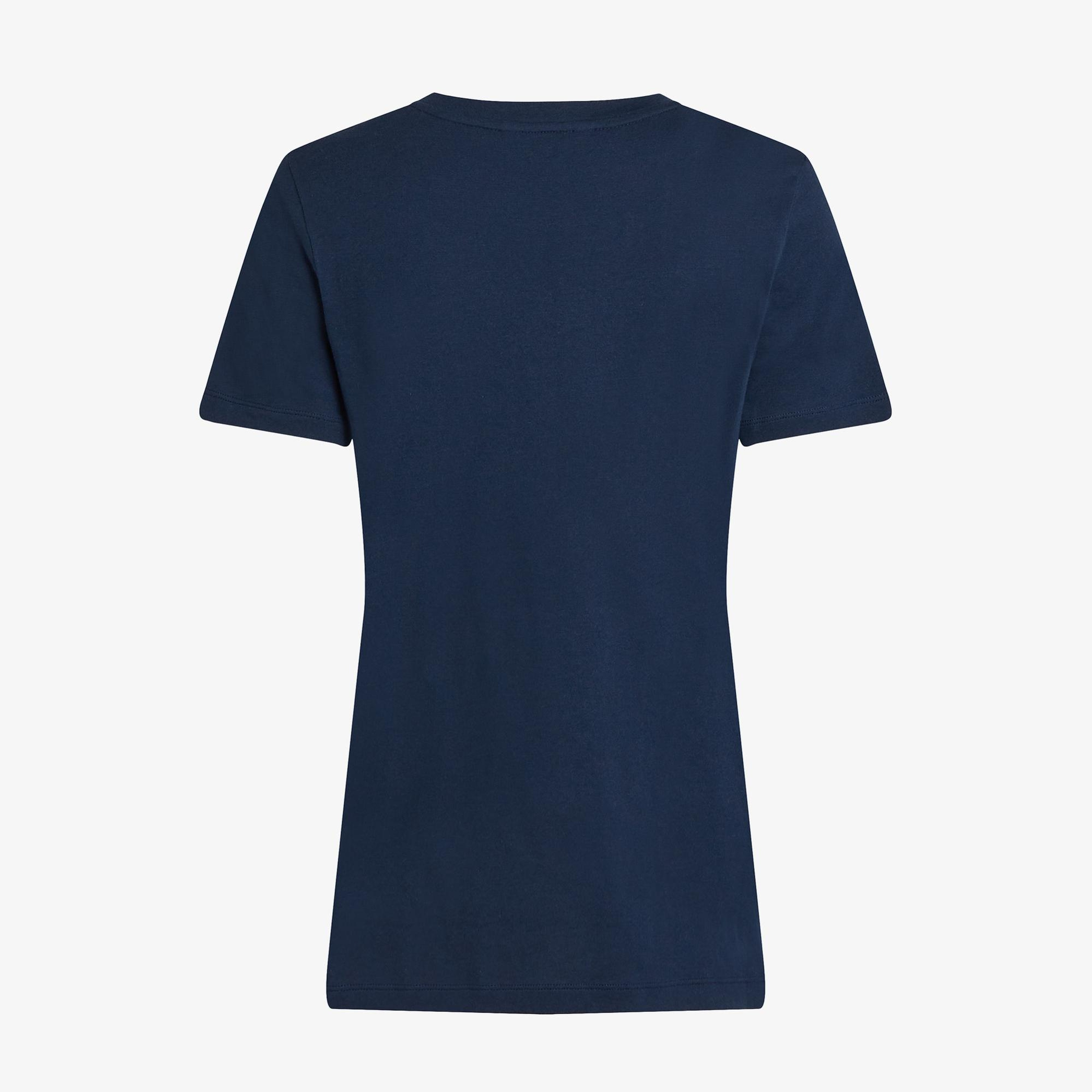 Tommy Hilfiger Corp Logo Kadın Lacivert Crop T-Shirt