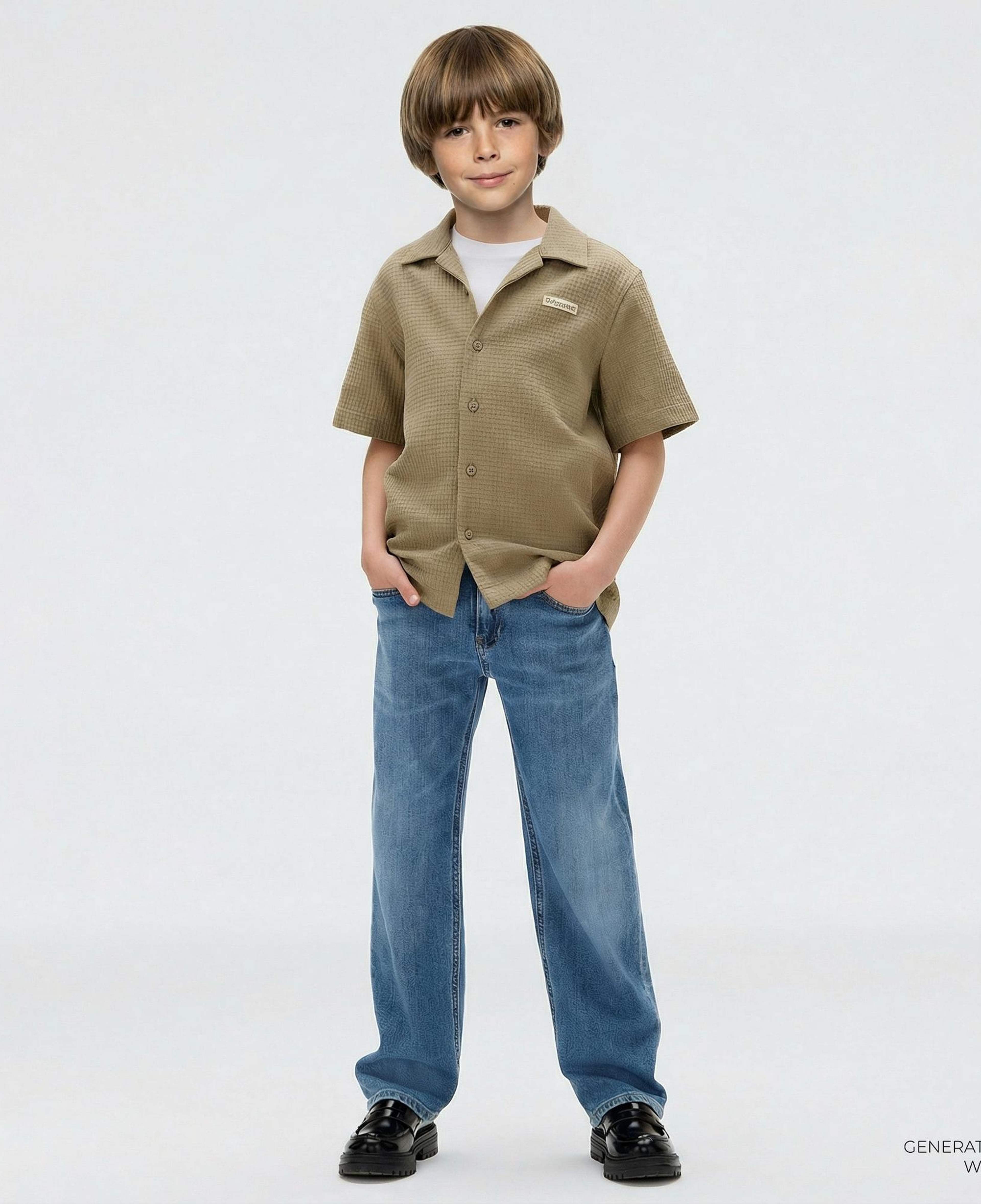 Calvin Klein Straight Wash Çocuk Mavi Jean