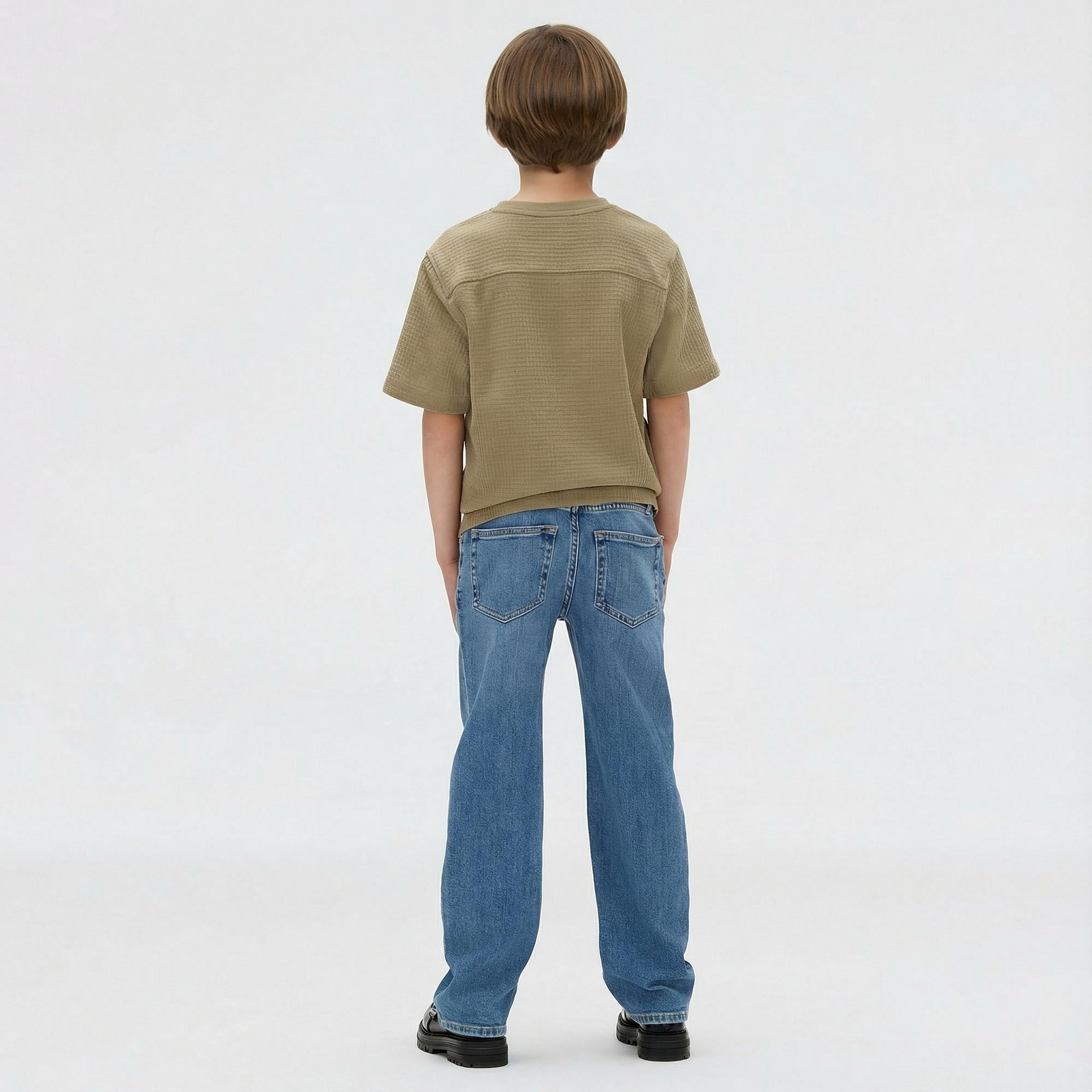 Calvin Klein Straight Wash Çocuk Mavi Jean