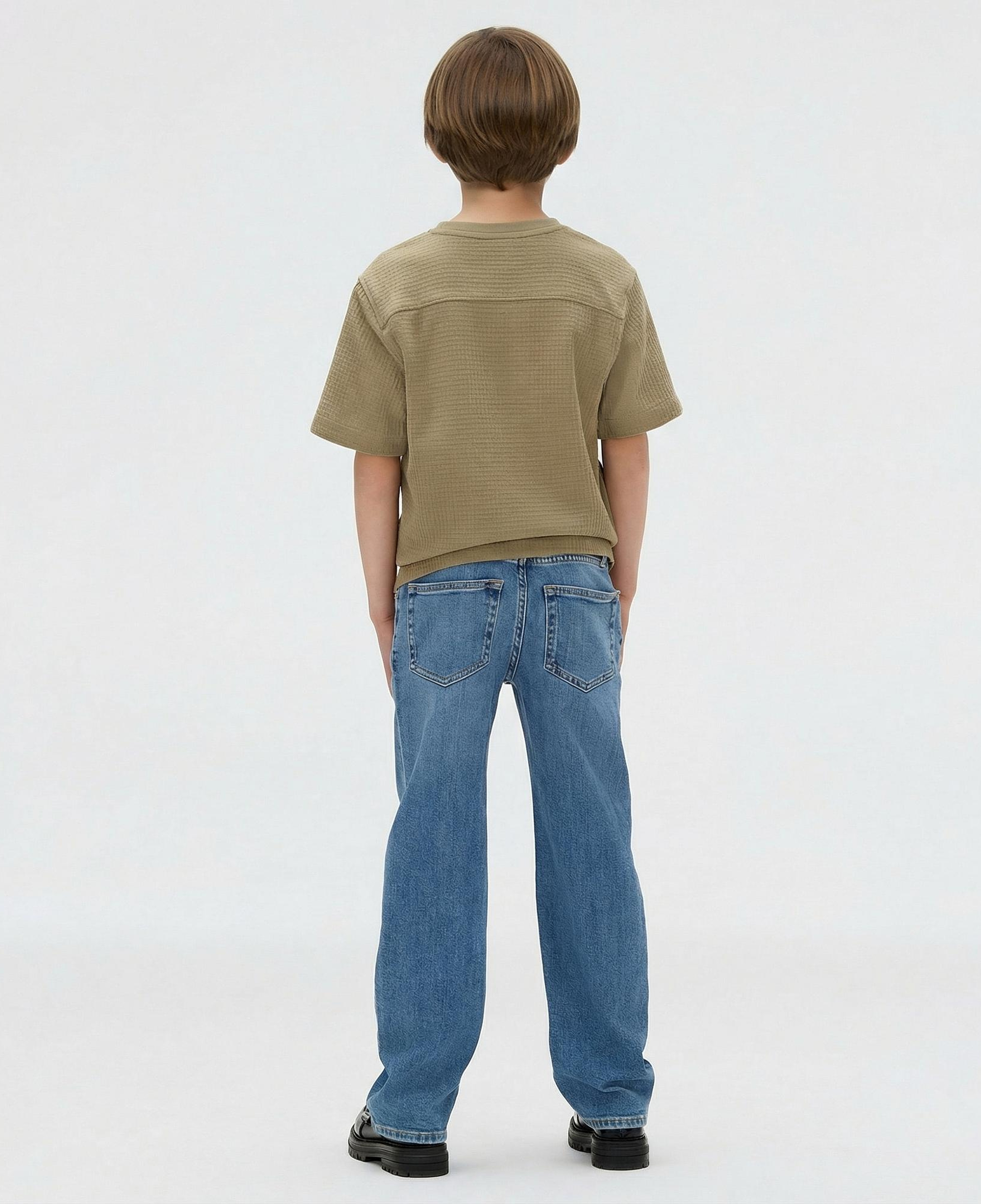 Calvin Klein Straight Wash Çocuk Mavi Jean