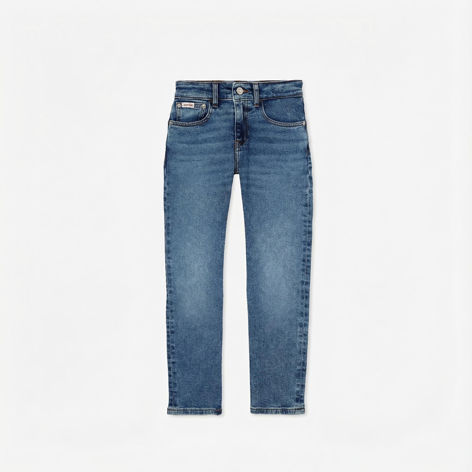 Calvin Klein Straight Wash Çocuk Mavi Jean
