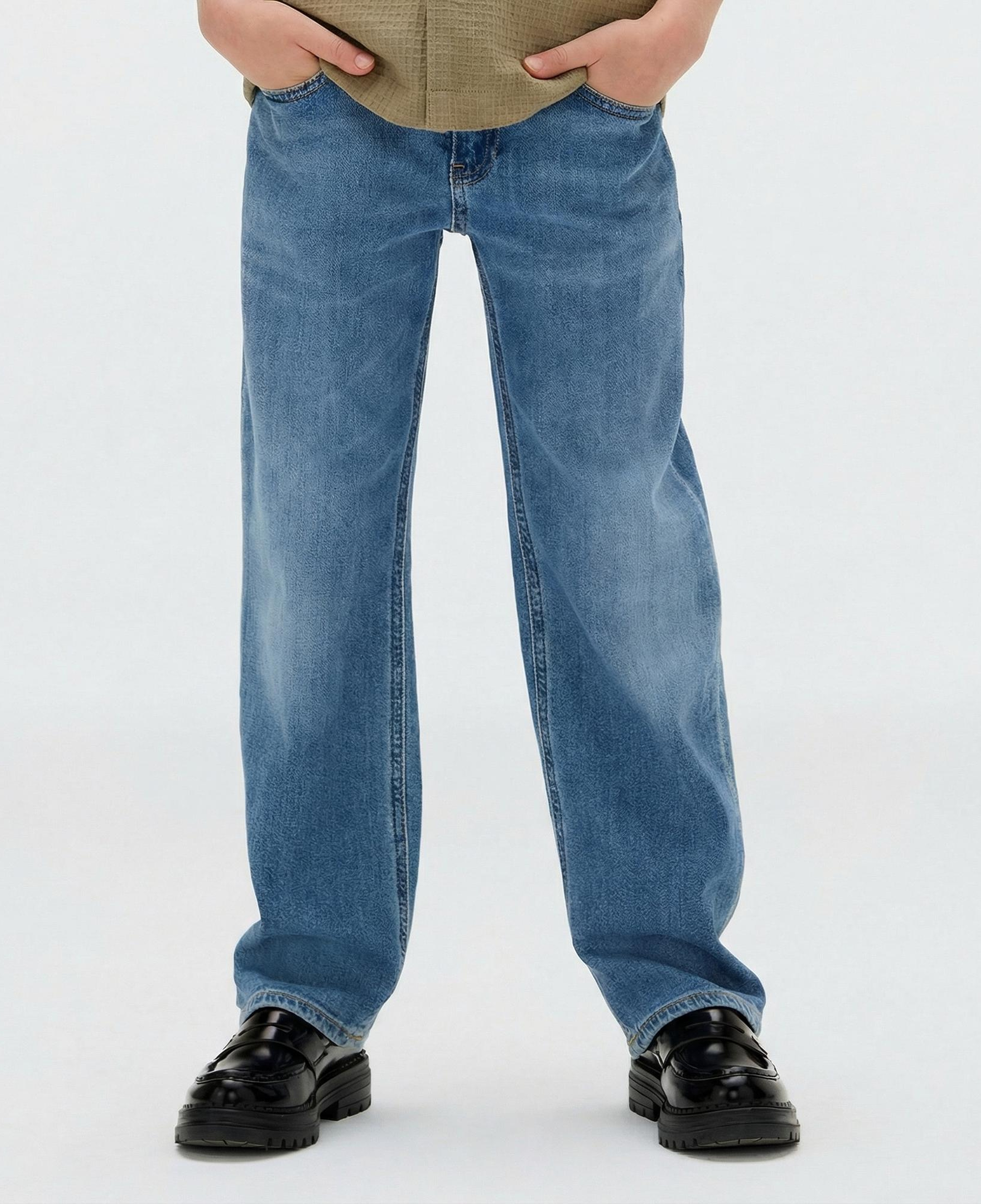 Calvin Klein Straight Wash Çocuk Mavi Jean