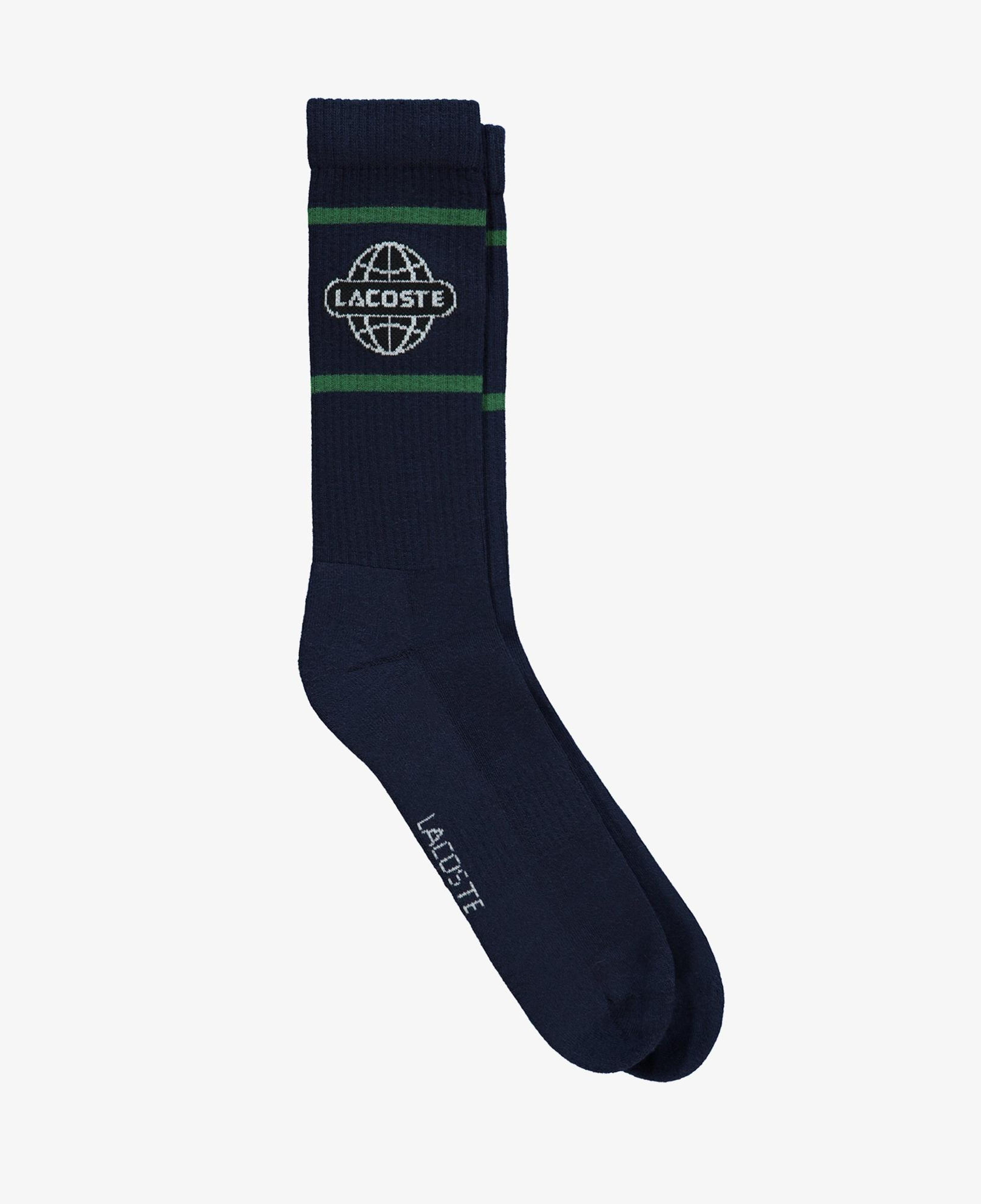 Lacoste Unisex Baskılı Lacivert Çorap