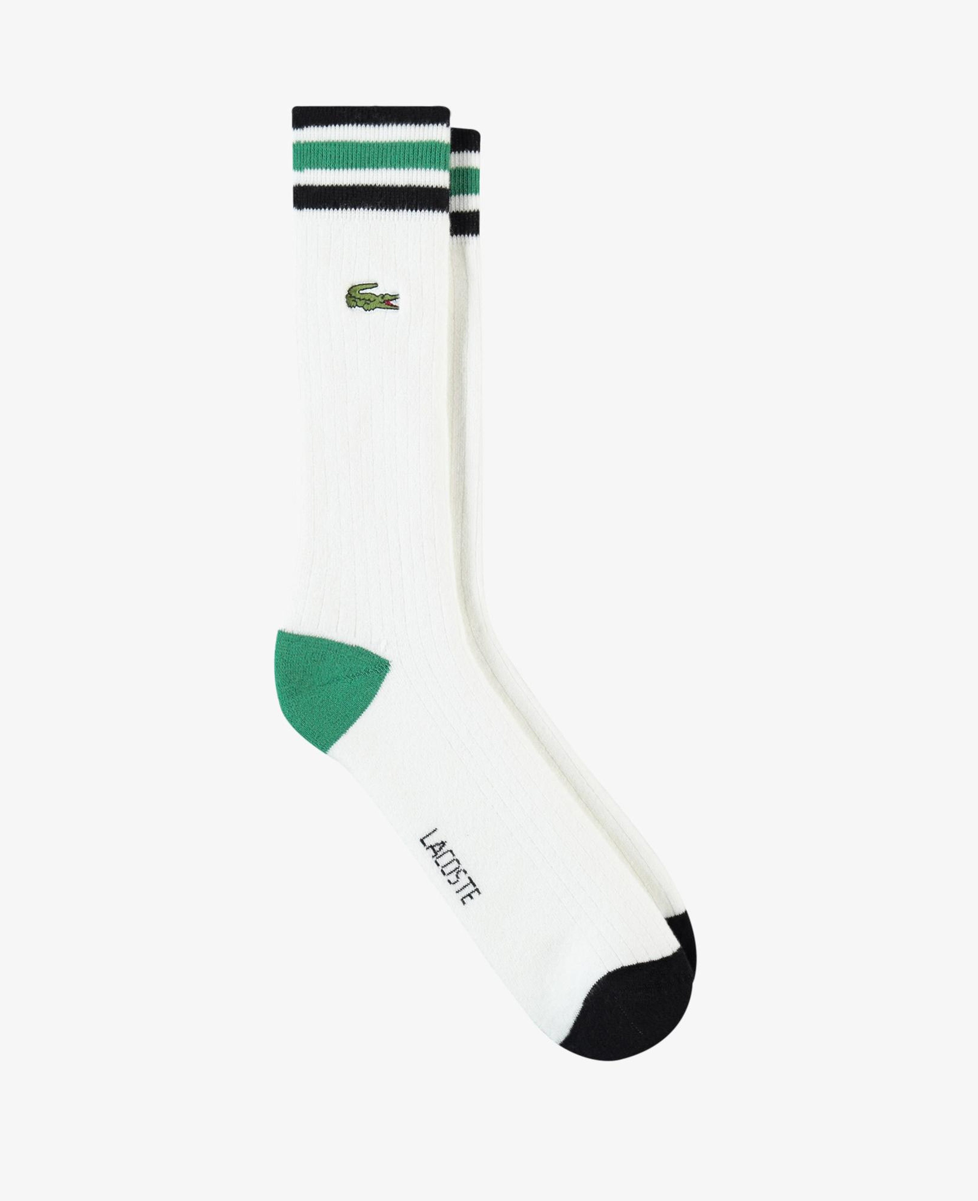 Lacoste Erkek Çizgili Beyaz Çorap