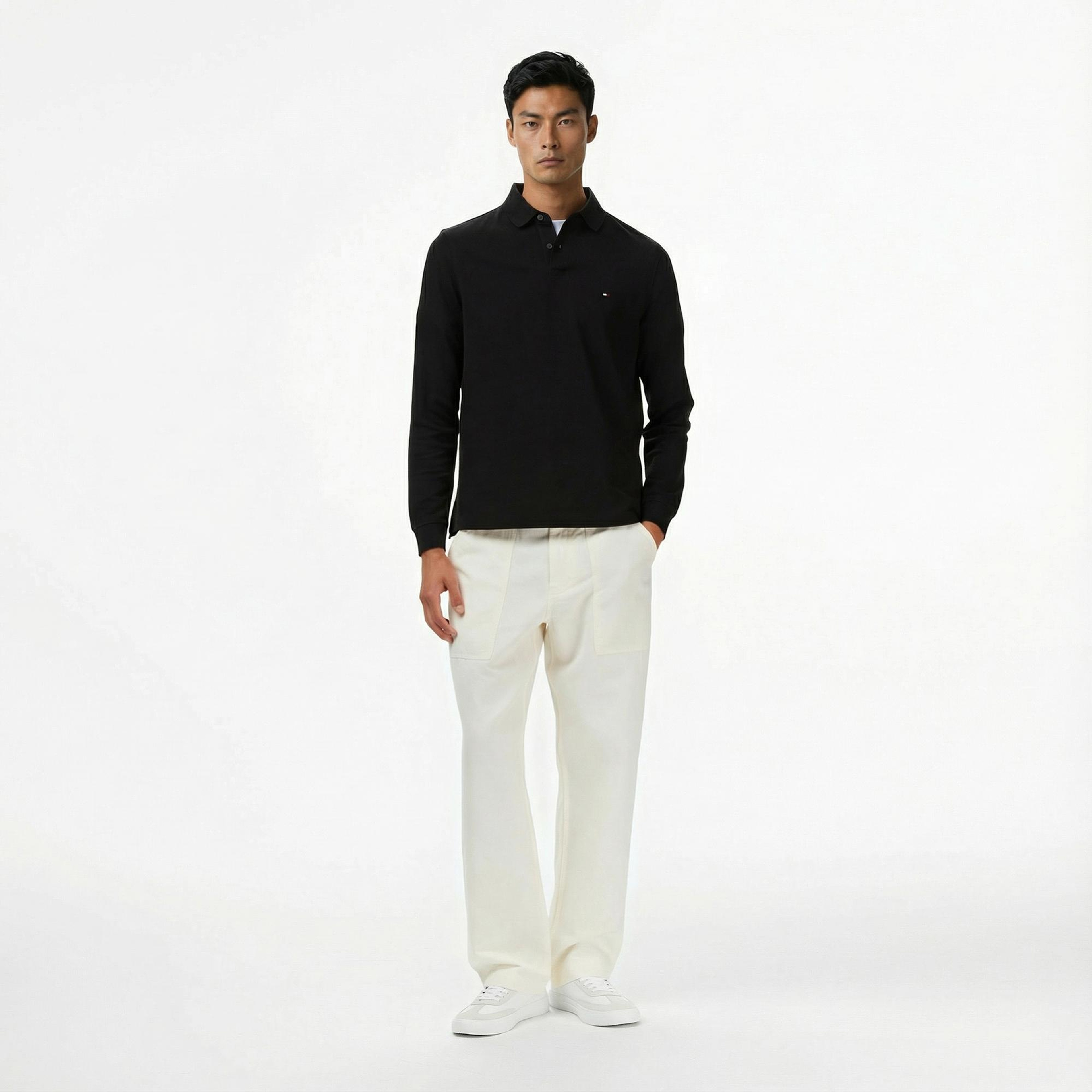 Tommy Hilfiger 1985 Regular Erkek Siyah Polo Yaka T-Shirt