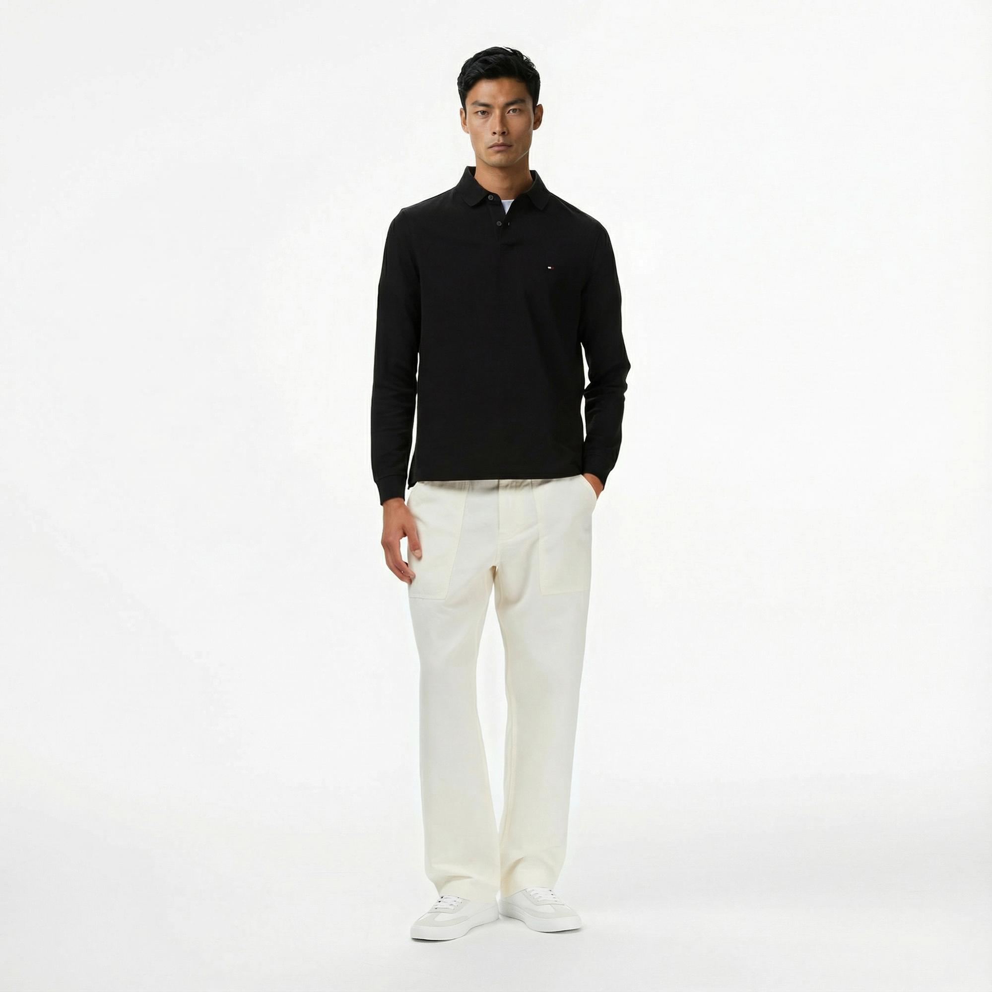 Tommy Hilfiger 1985 Regular Erkek Siyah Polo Yaka T-Shirt