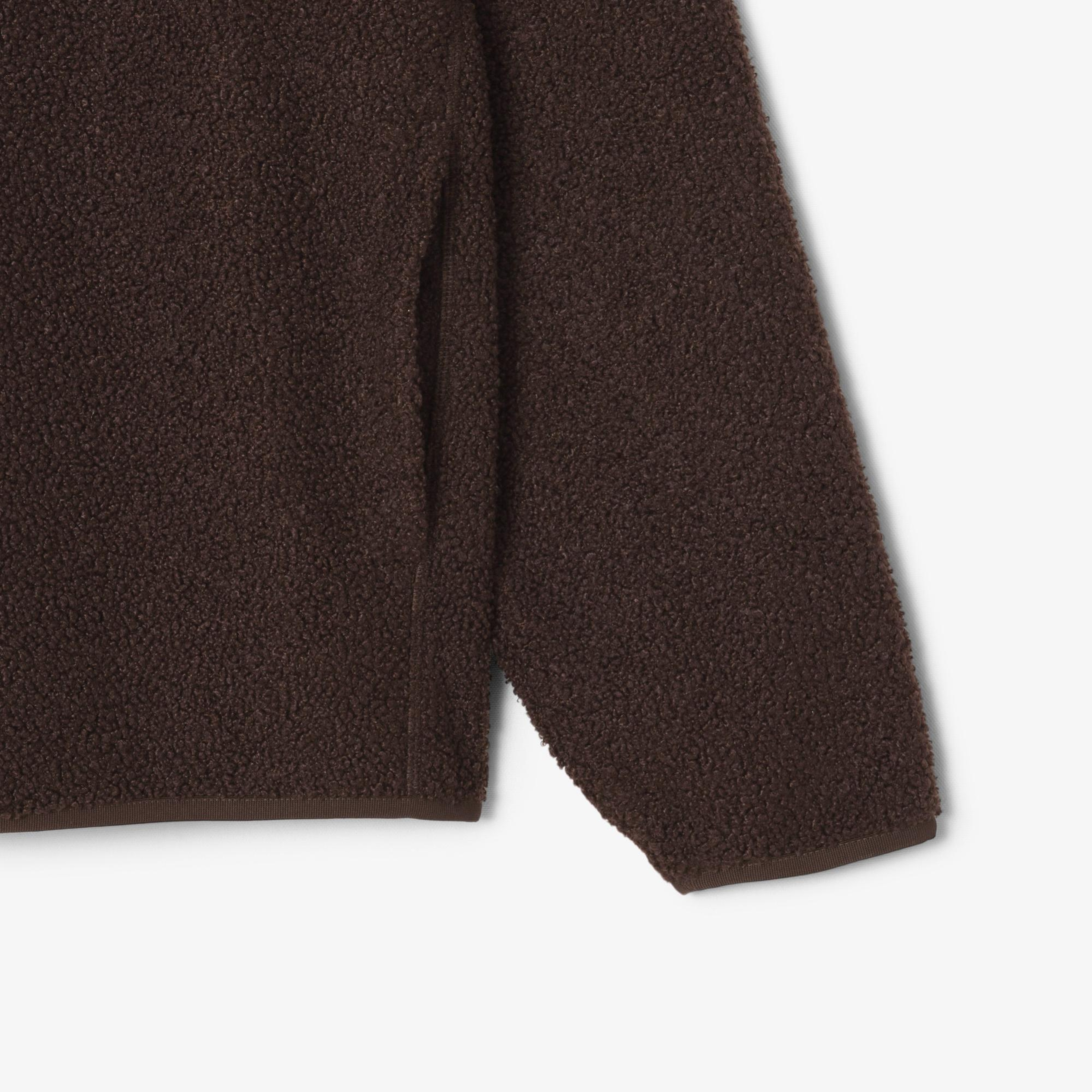 Lacoste Erkek Loose Fit Yarım Fermuarlı Kahverengi Sweatshirt