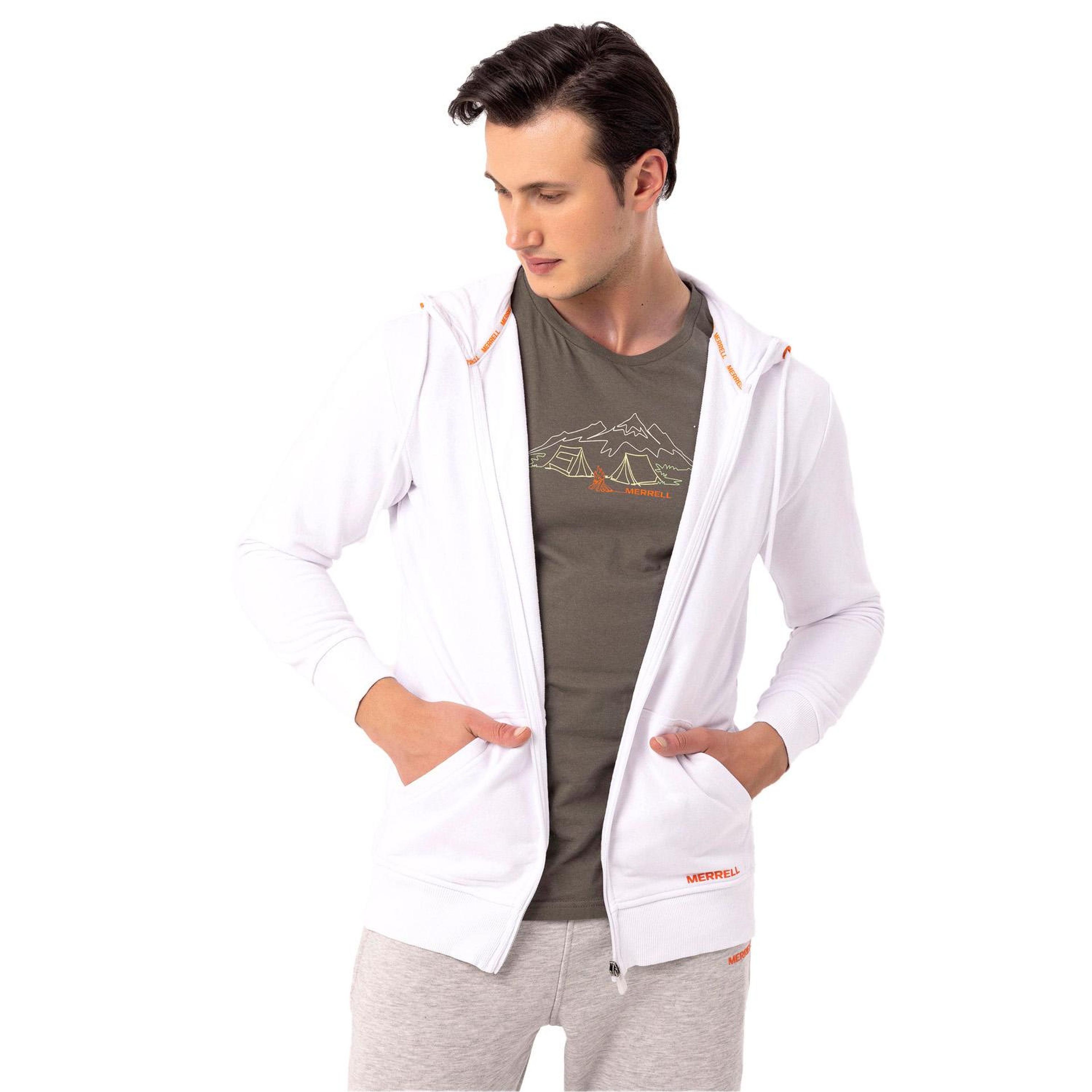 Merrell Scole Erkek Beyaz Sweatshirt