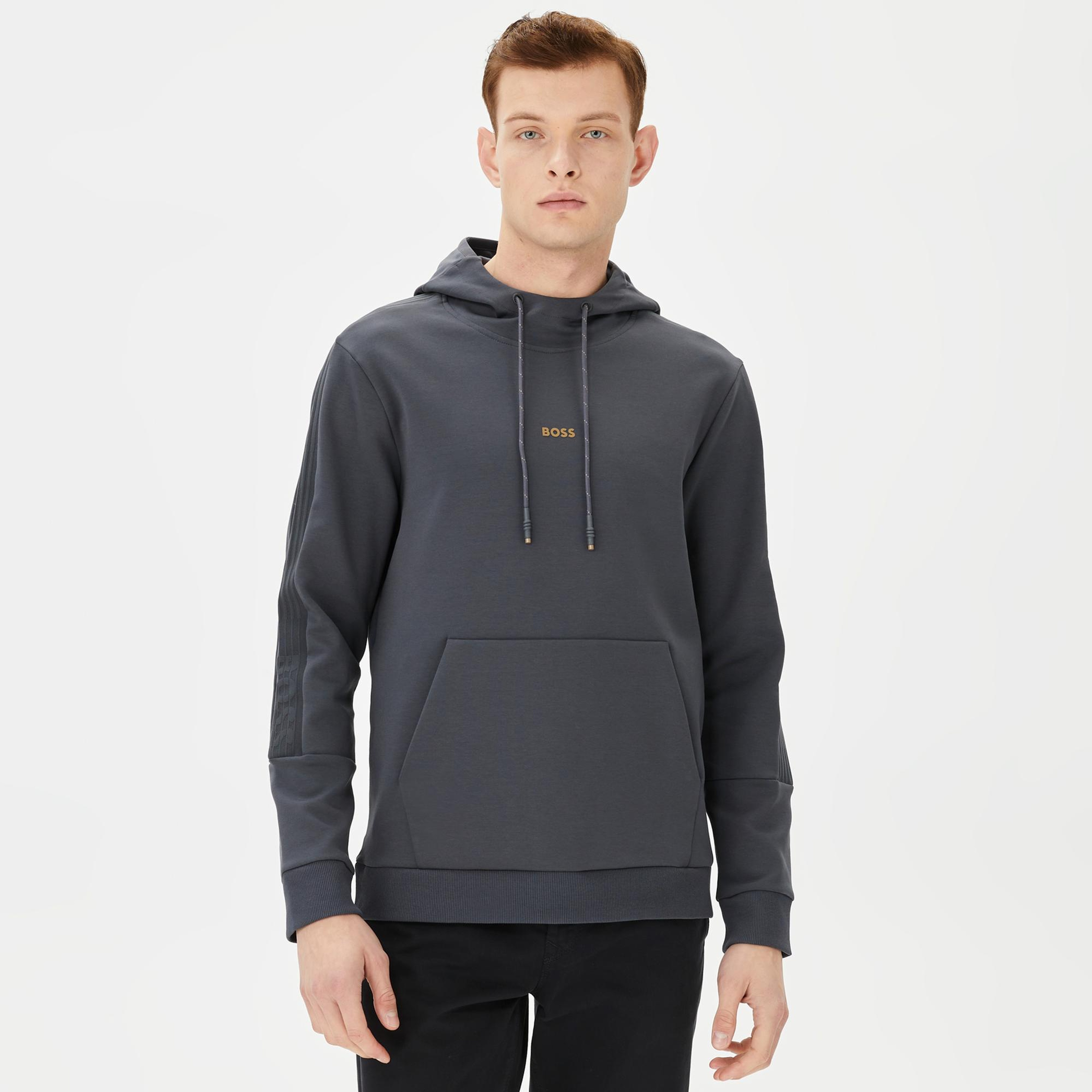 Boss Erkek Gri Sweatshirt
