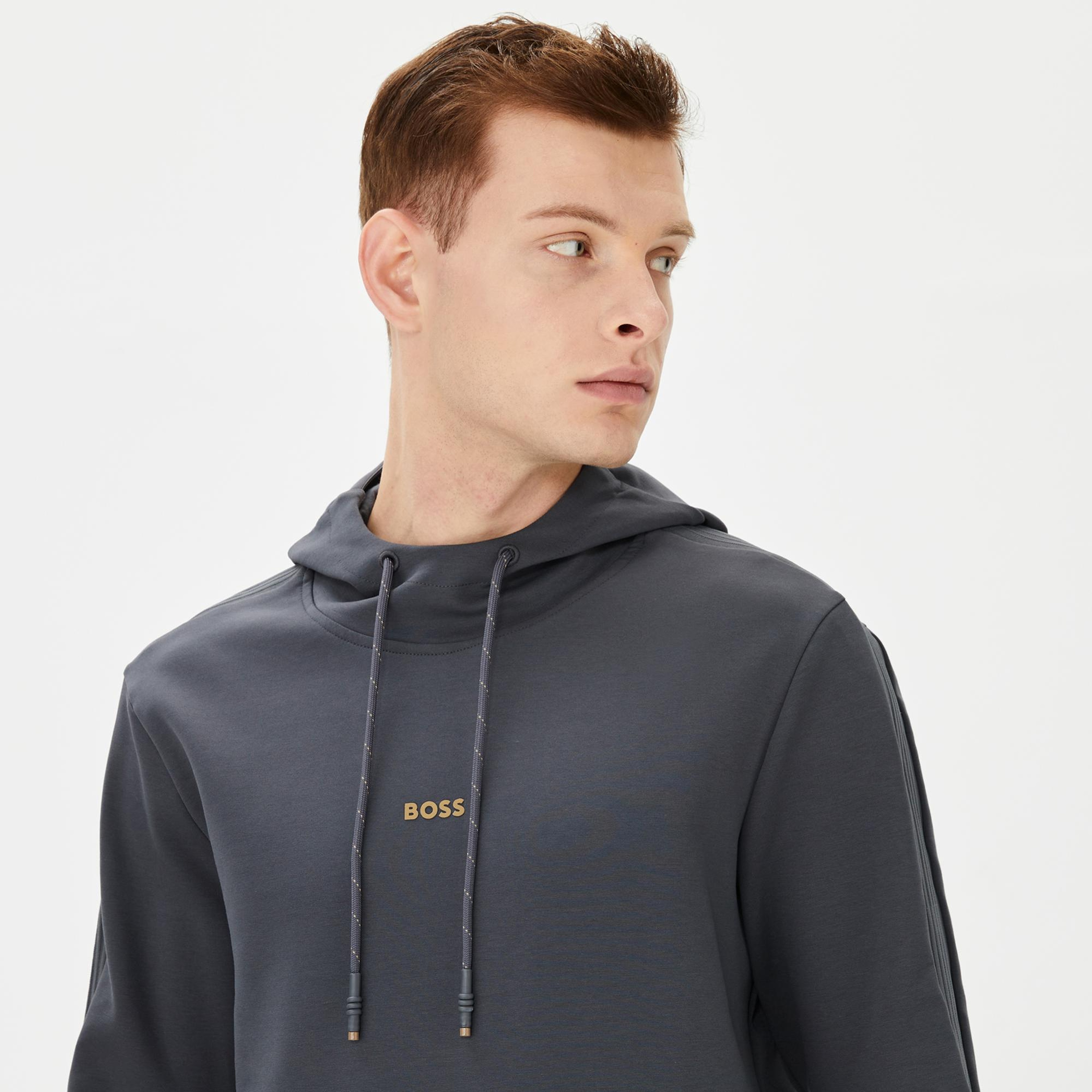 Boss Erkek Gri Sweatshirt