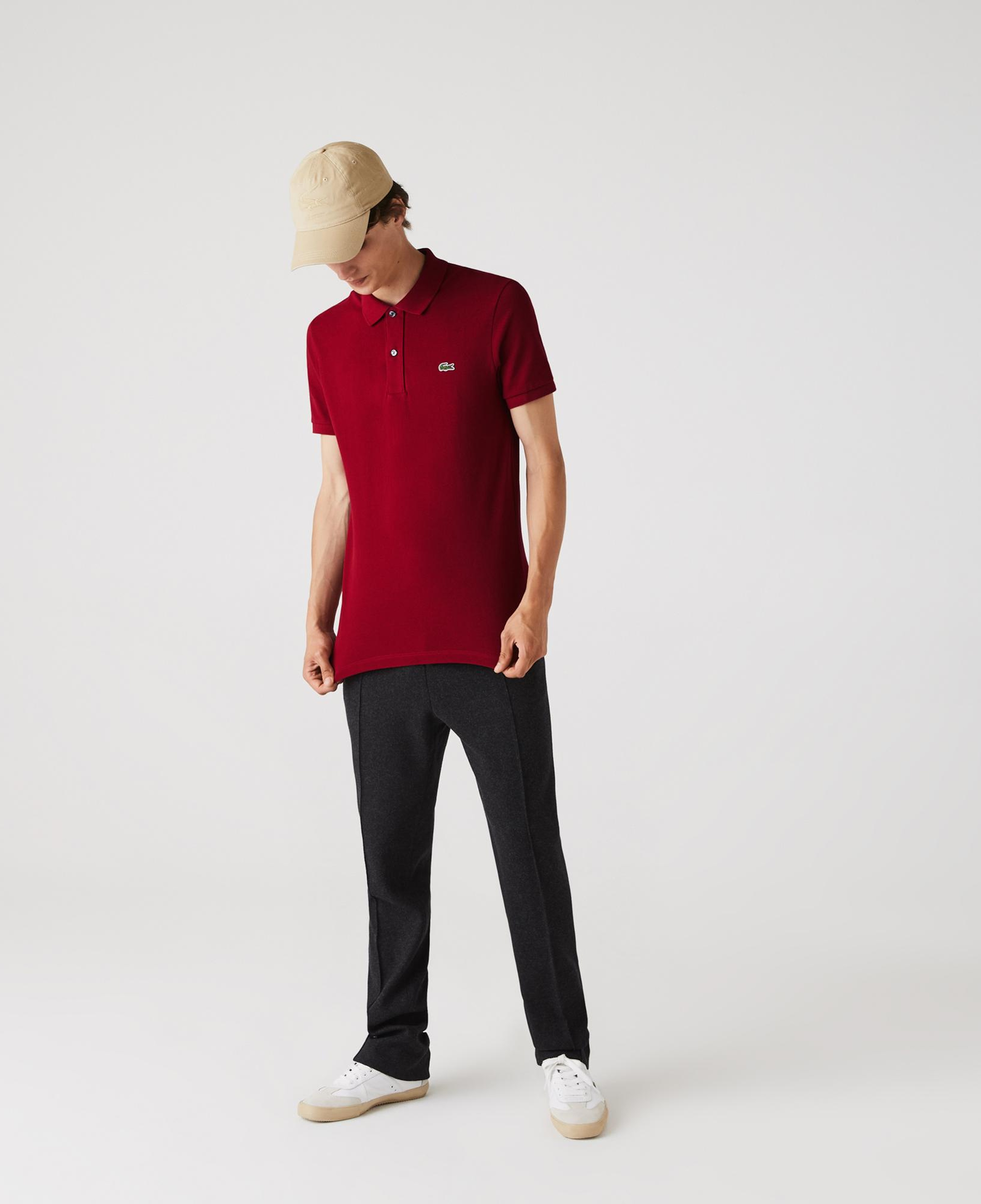 L.12.12 Erkek Slim Fit Polo Yaka Kırmızı Polo