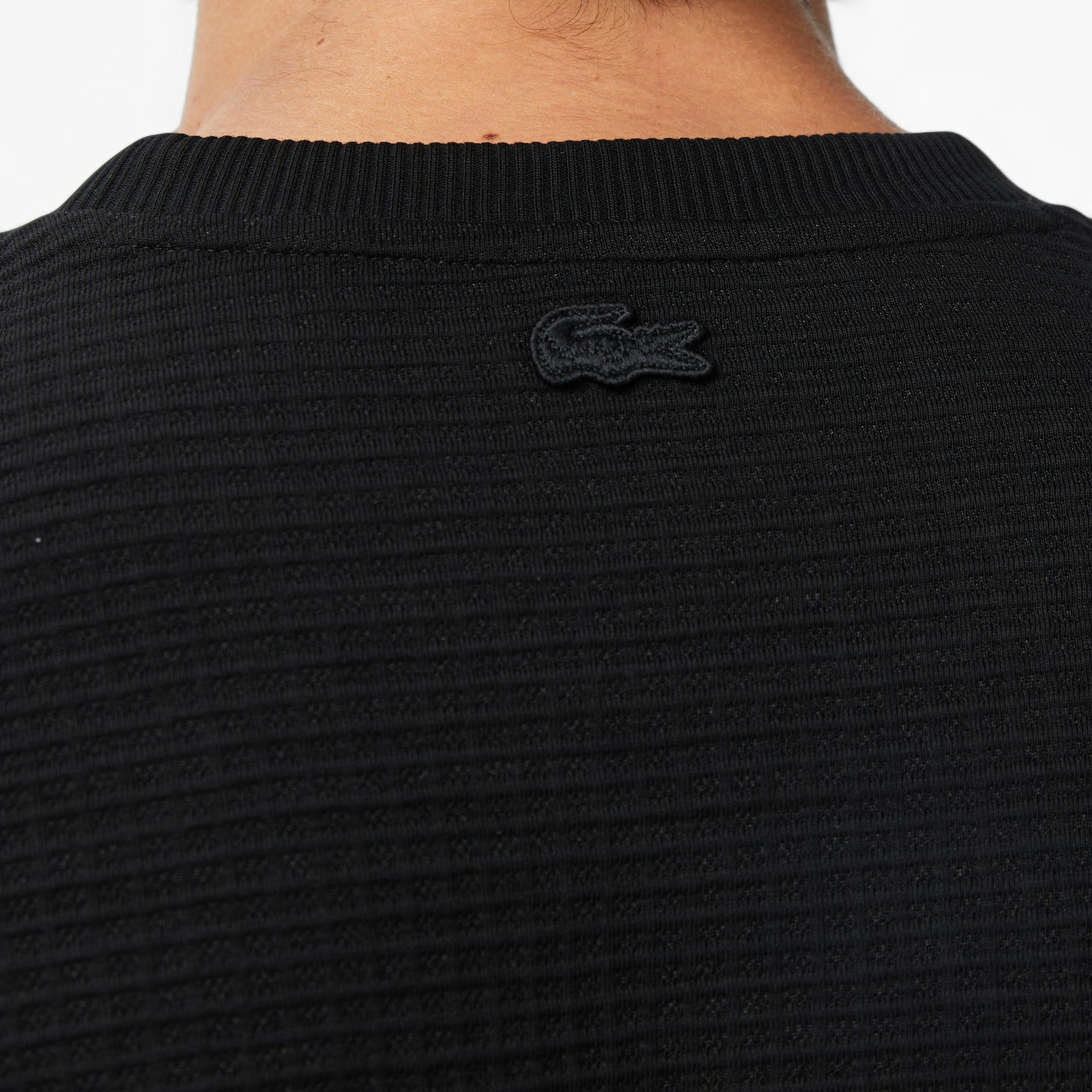 Lacoste Erkek Uzun Kollu Bisiklet Yaka Siyah T-Shirt