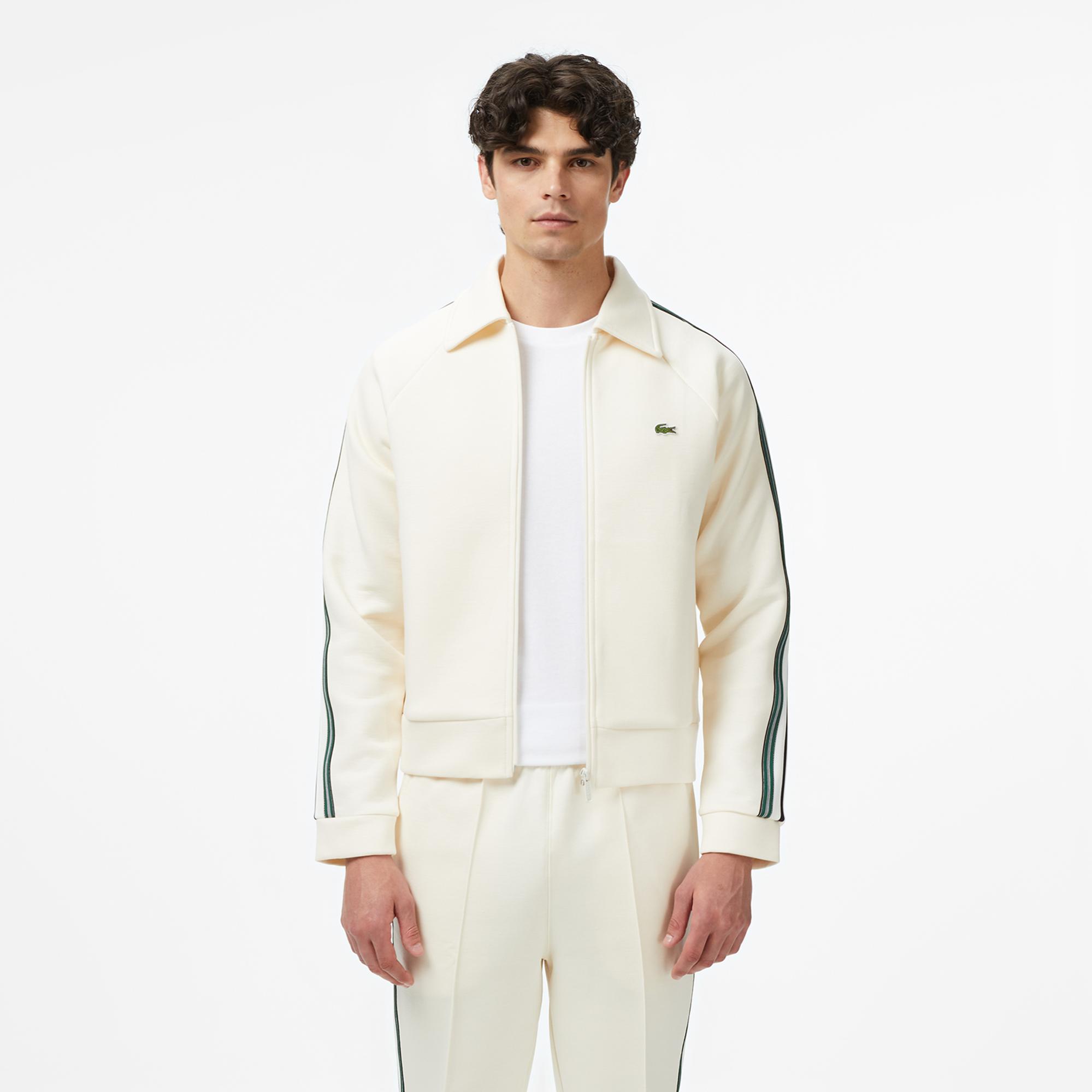 Lacoste Erkek Regular Fit Fermuarlı Krem Sweatshirt